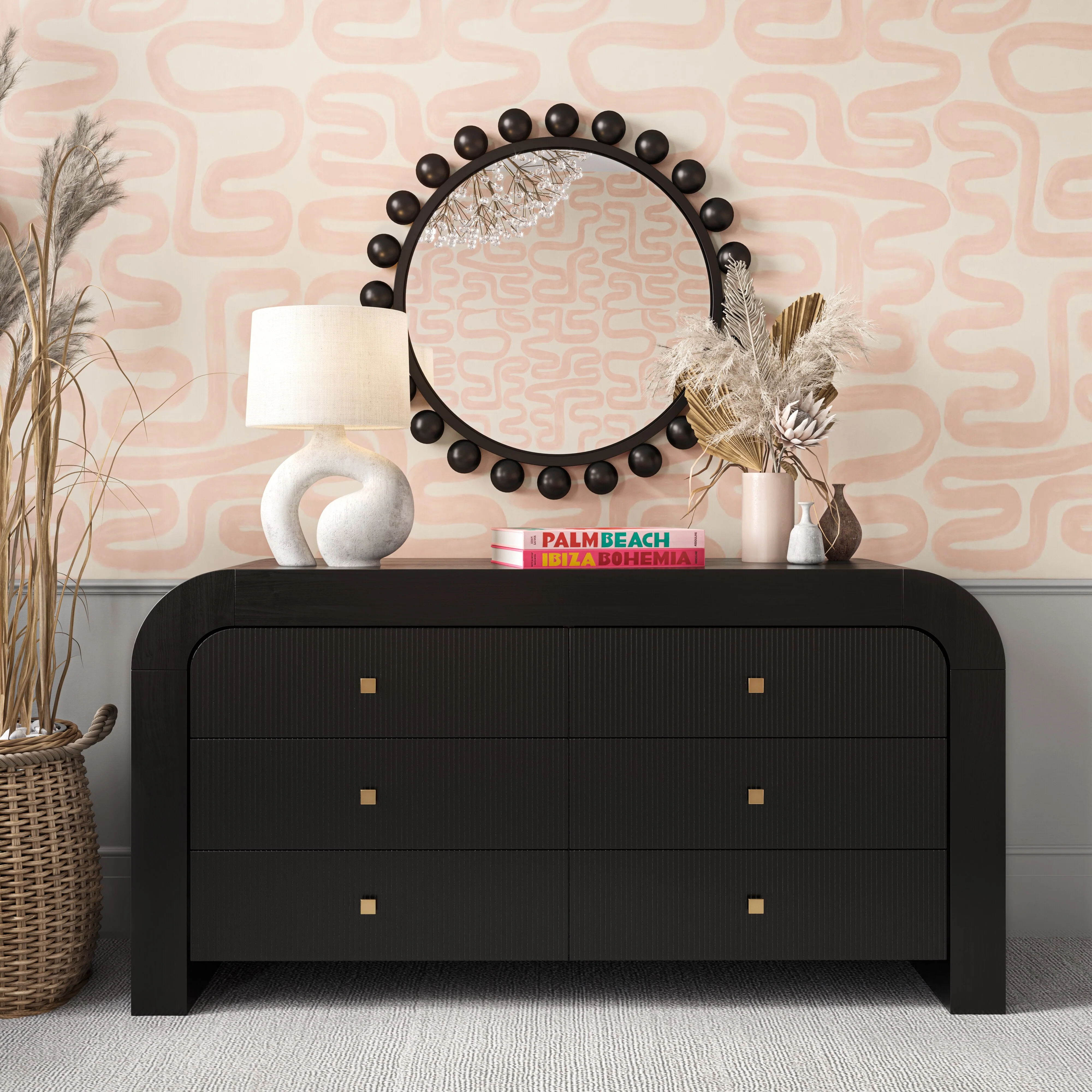 Hump 62" Arched 6-Drawer Dresser - Image 9