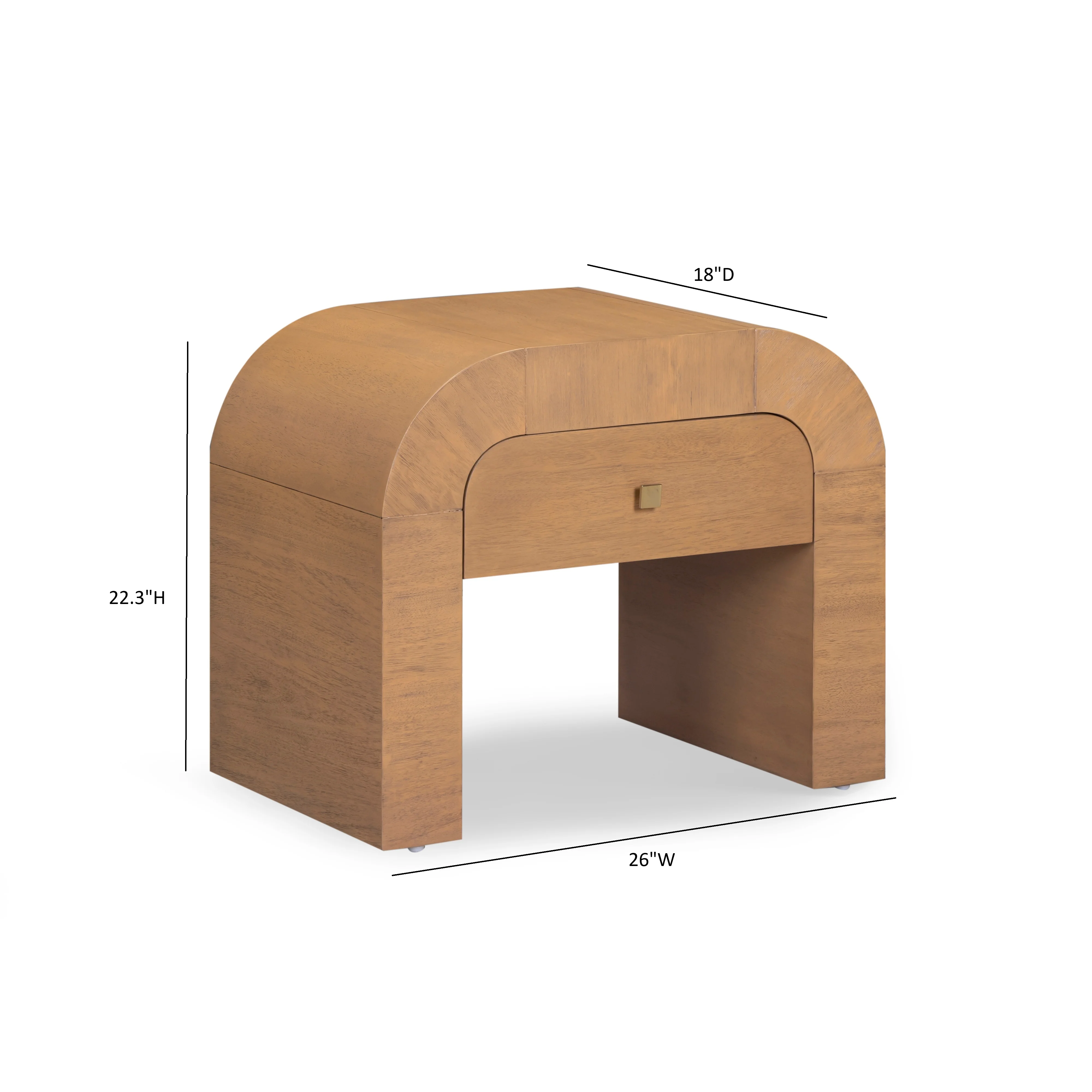 Hump 26" Arched Nightstand With Drawer - Image 24