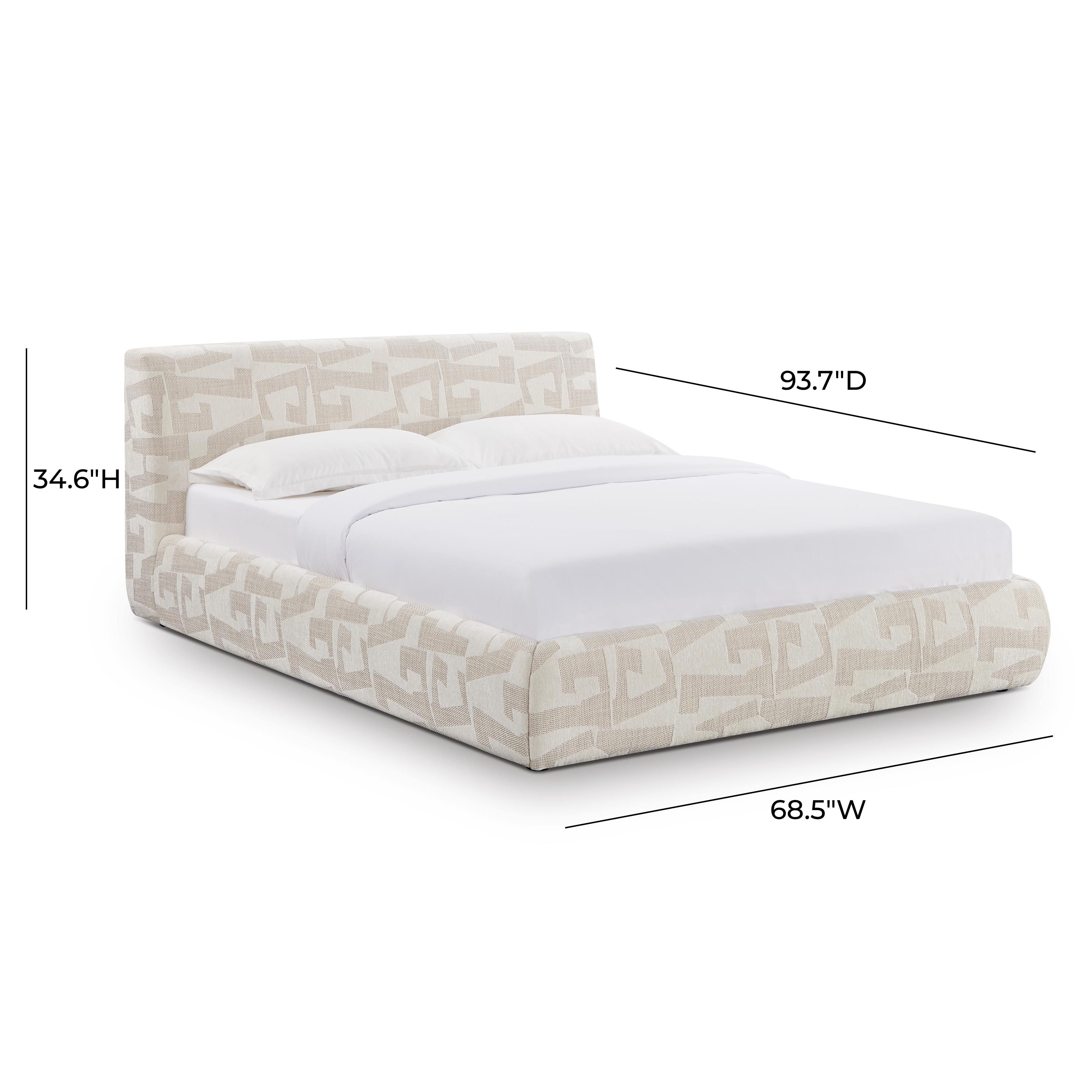 Isla Cream Jacquard Pattern Bed - Image 10