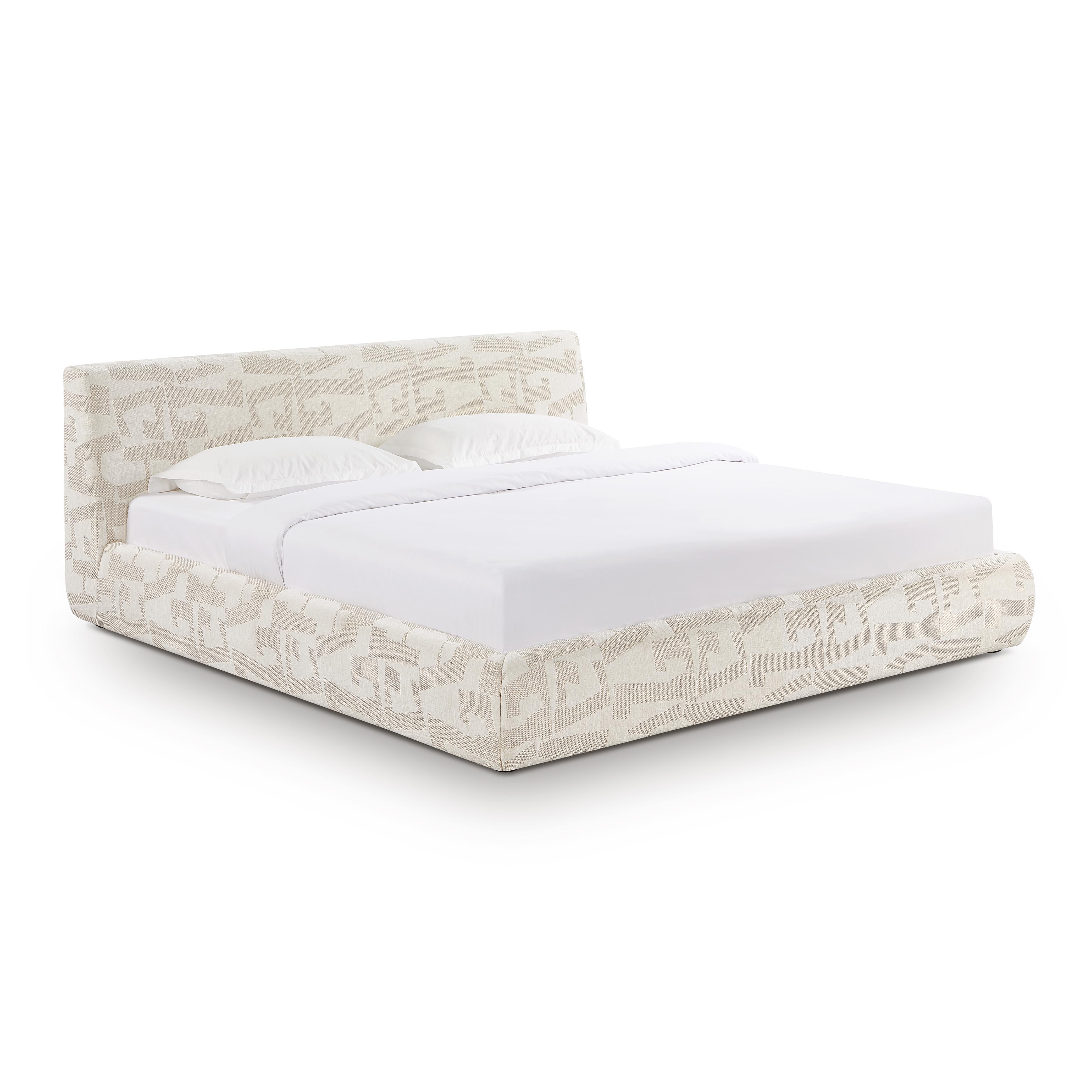 Isla Cream Jacquard Pattern Bed - Image 12