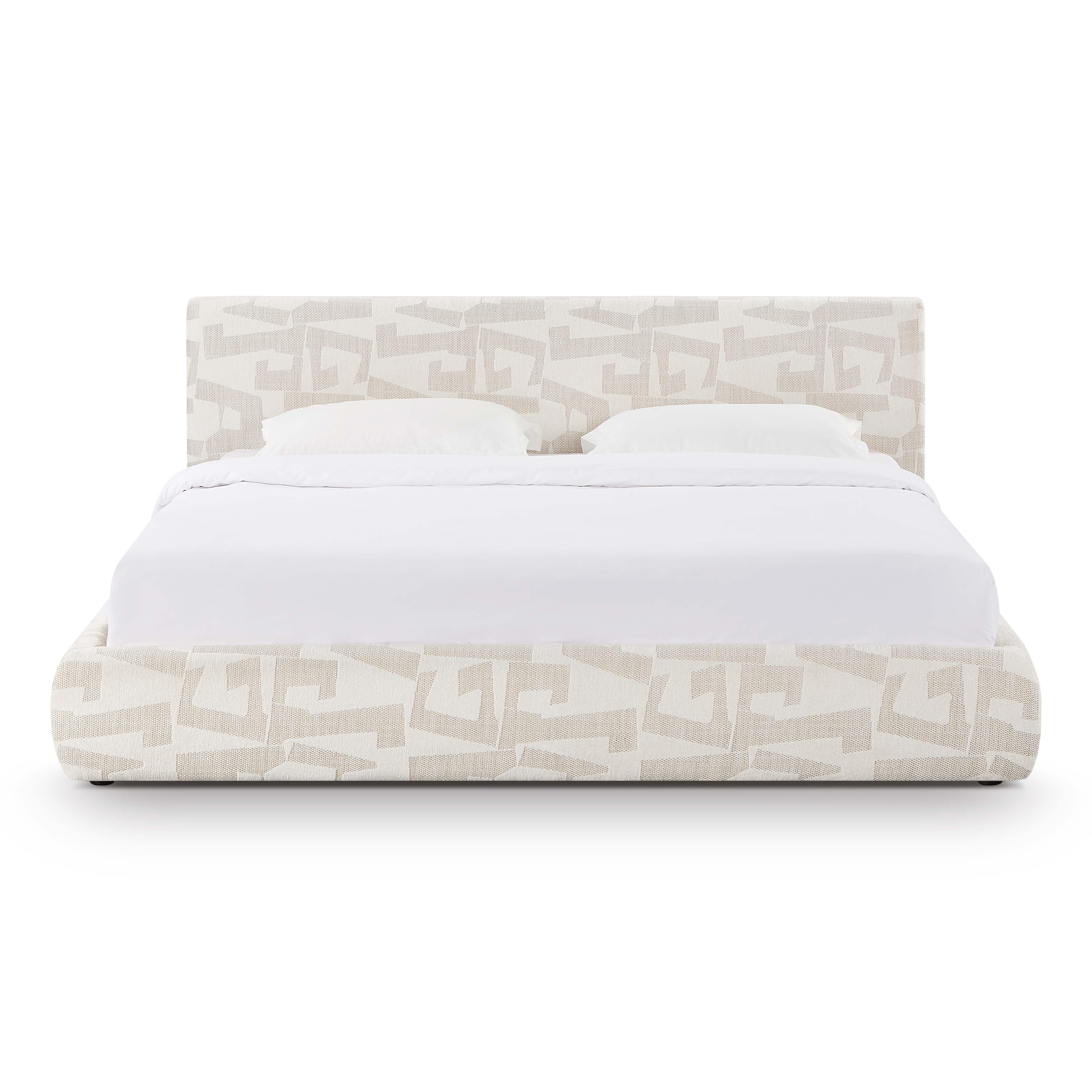 Isla Cream Jacquard Pattern Bed - Image 14
