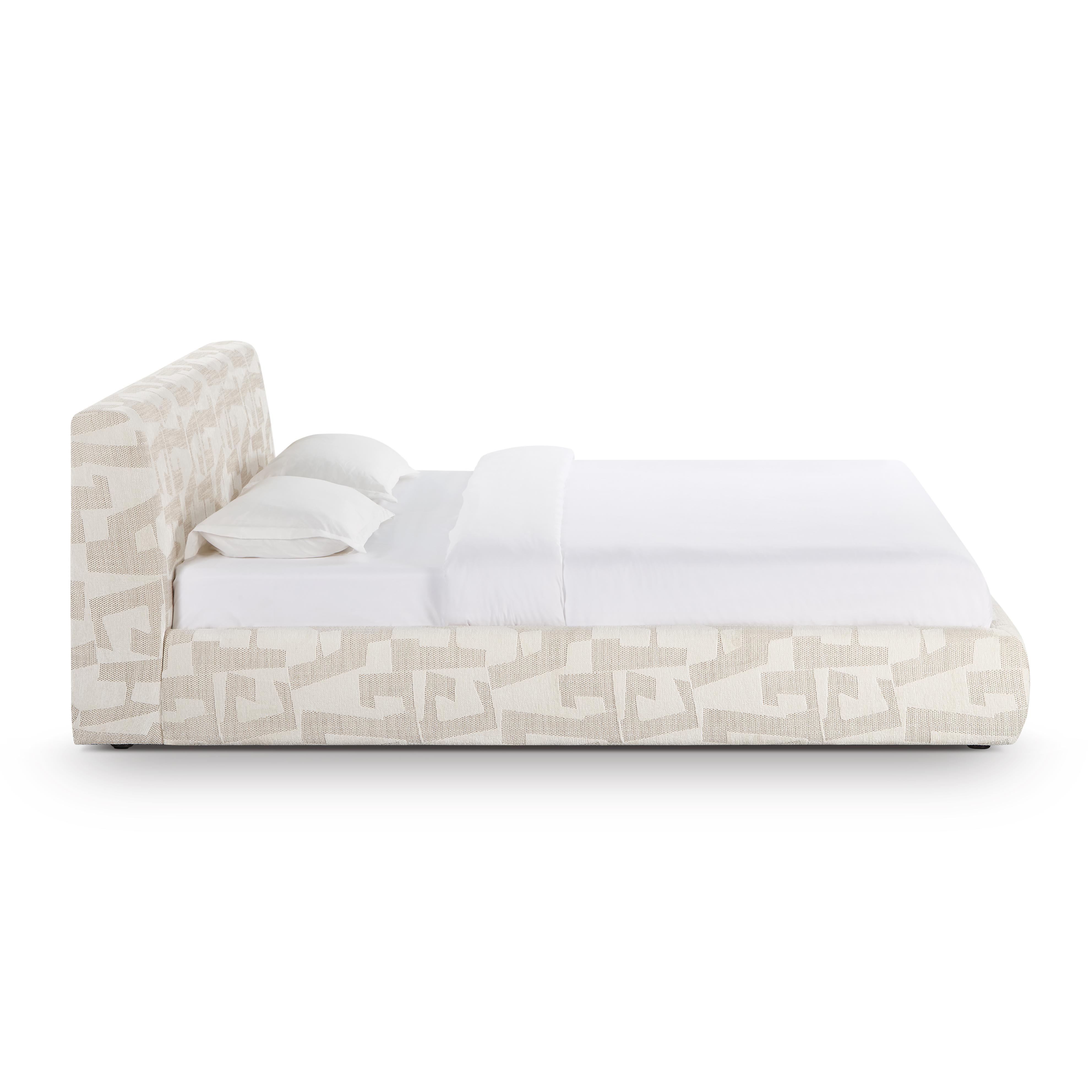 Isla Cream Jacquard Pattern Bed - Image 15