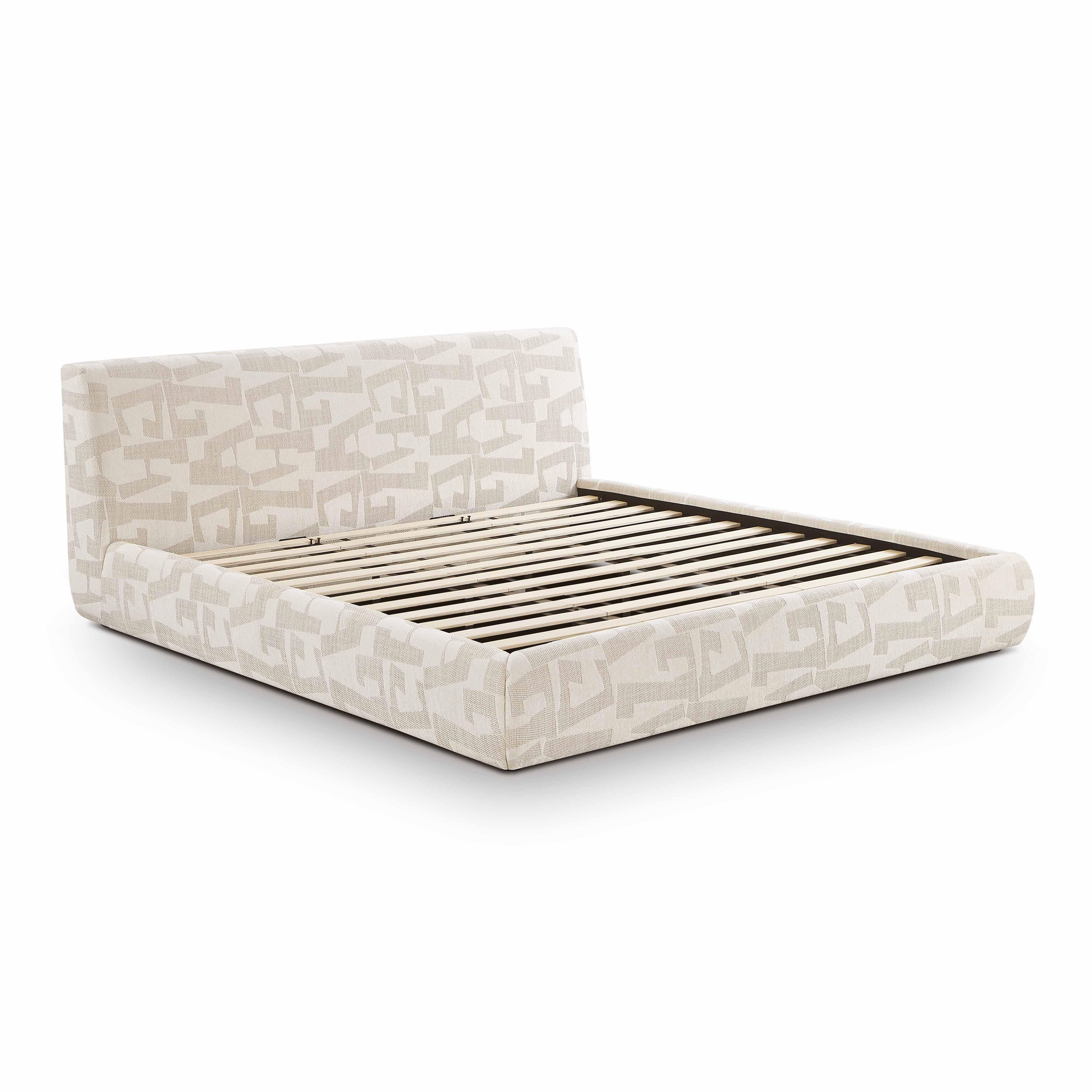 Isla Cream Jacquard Pattern Bed - Image 16