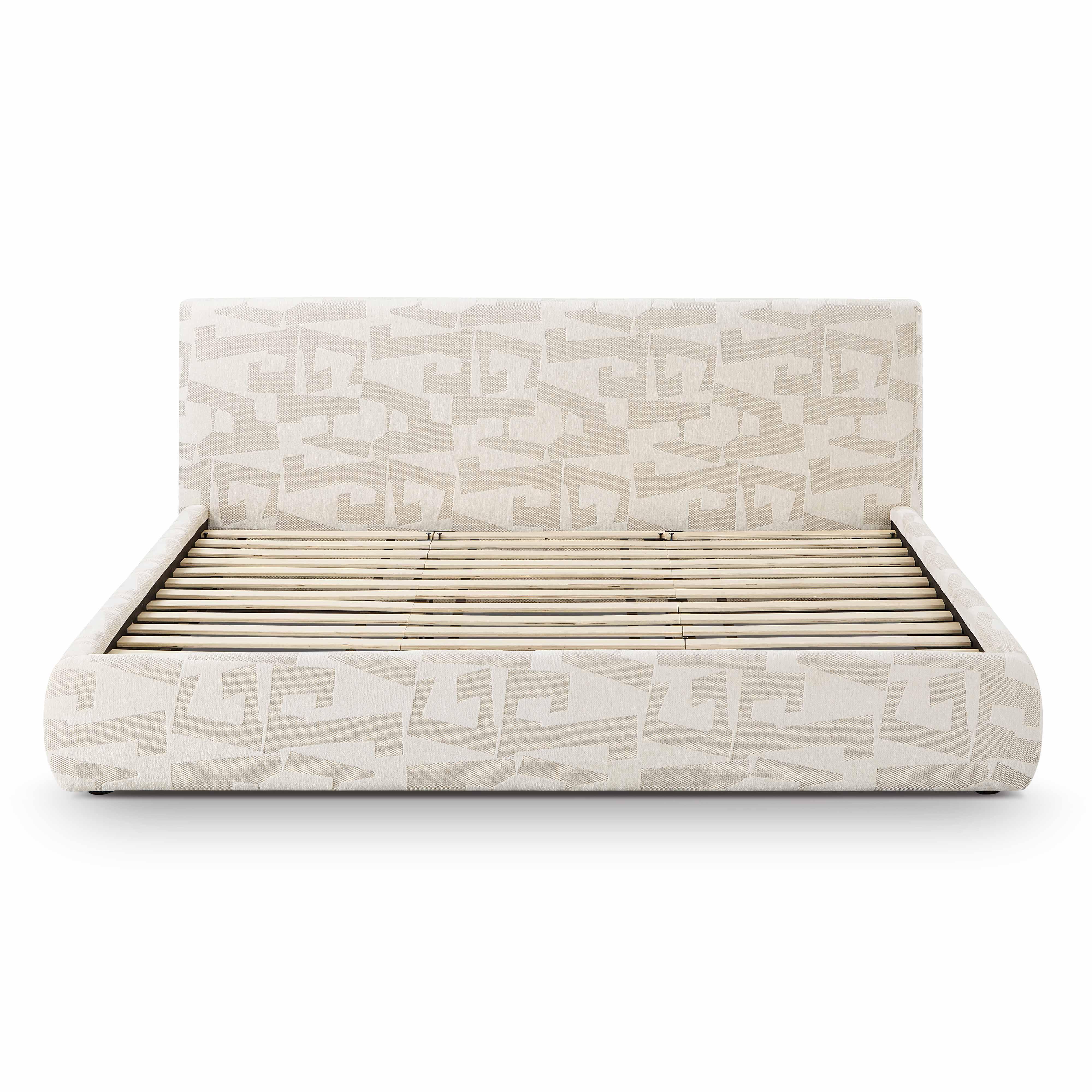 Isla Cream Jacquard Pattern Bed - Image 17
