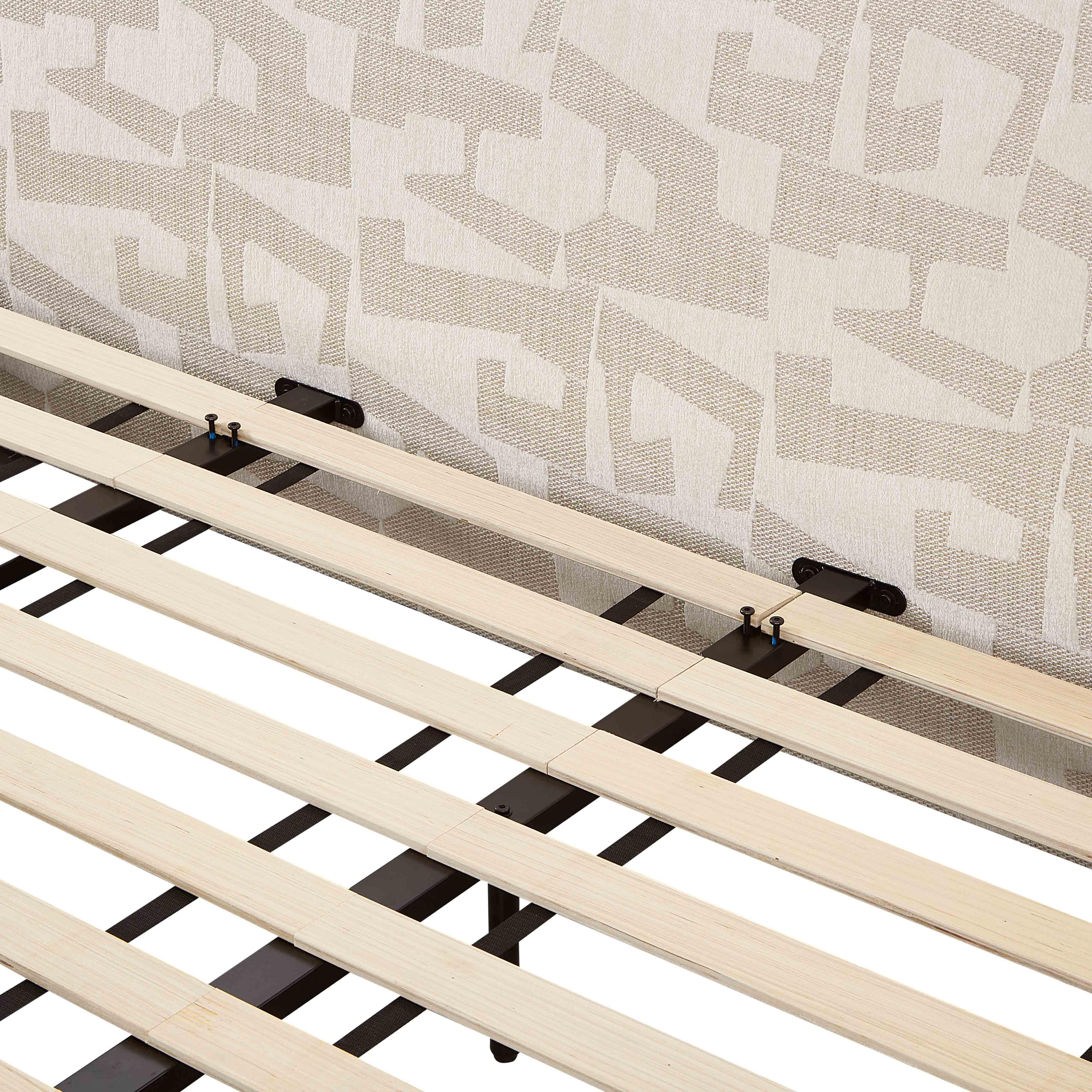 Isla Cream Jacquard Pattern Bed - Image 20