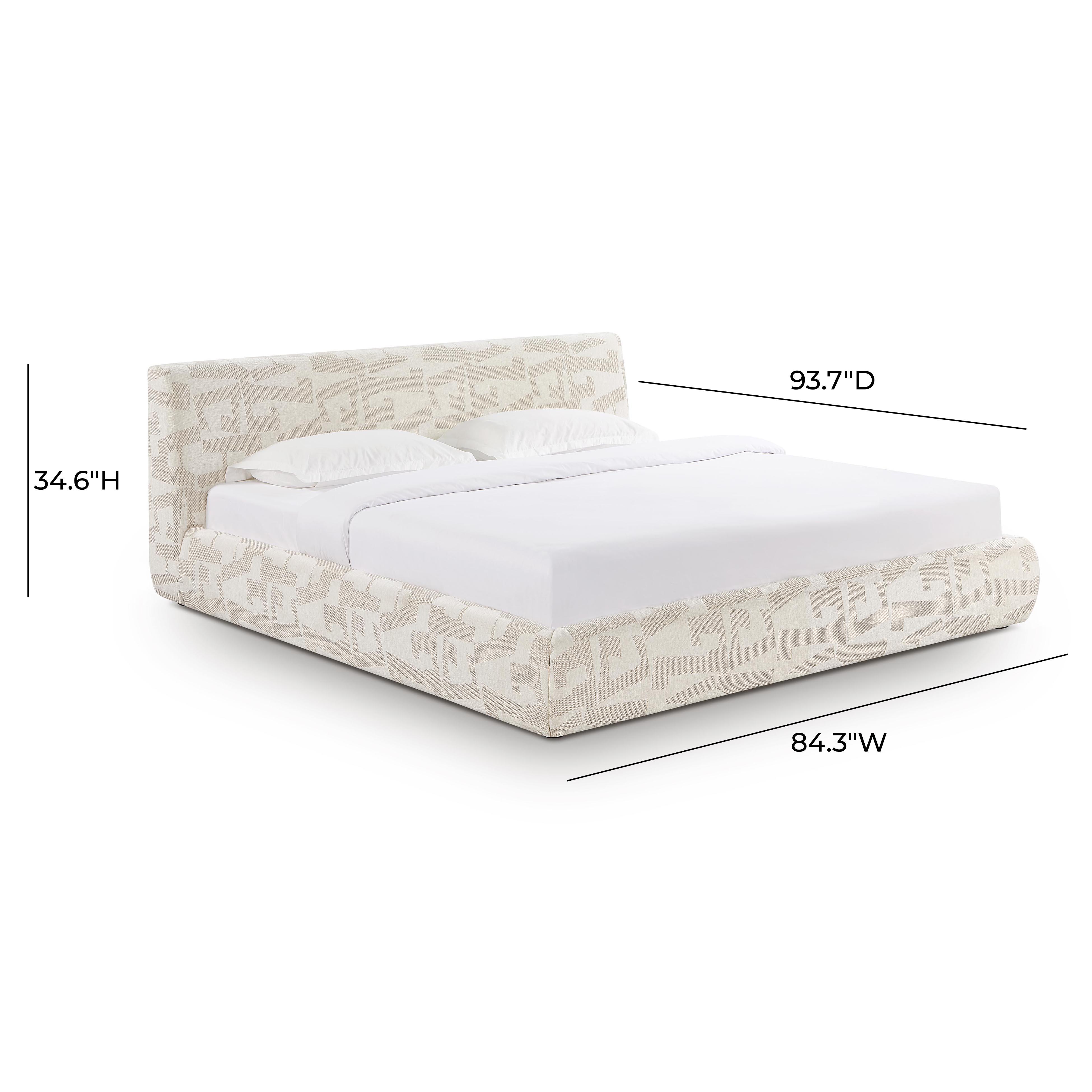 Isla Cream Jacquard Pattern Bed - Image 21