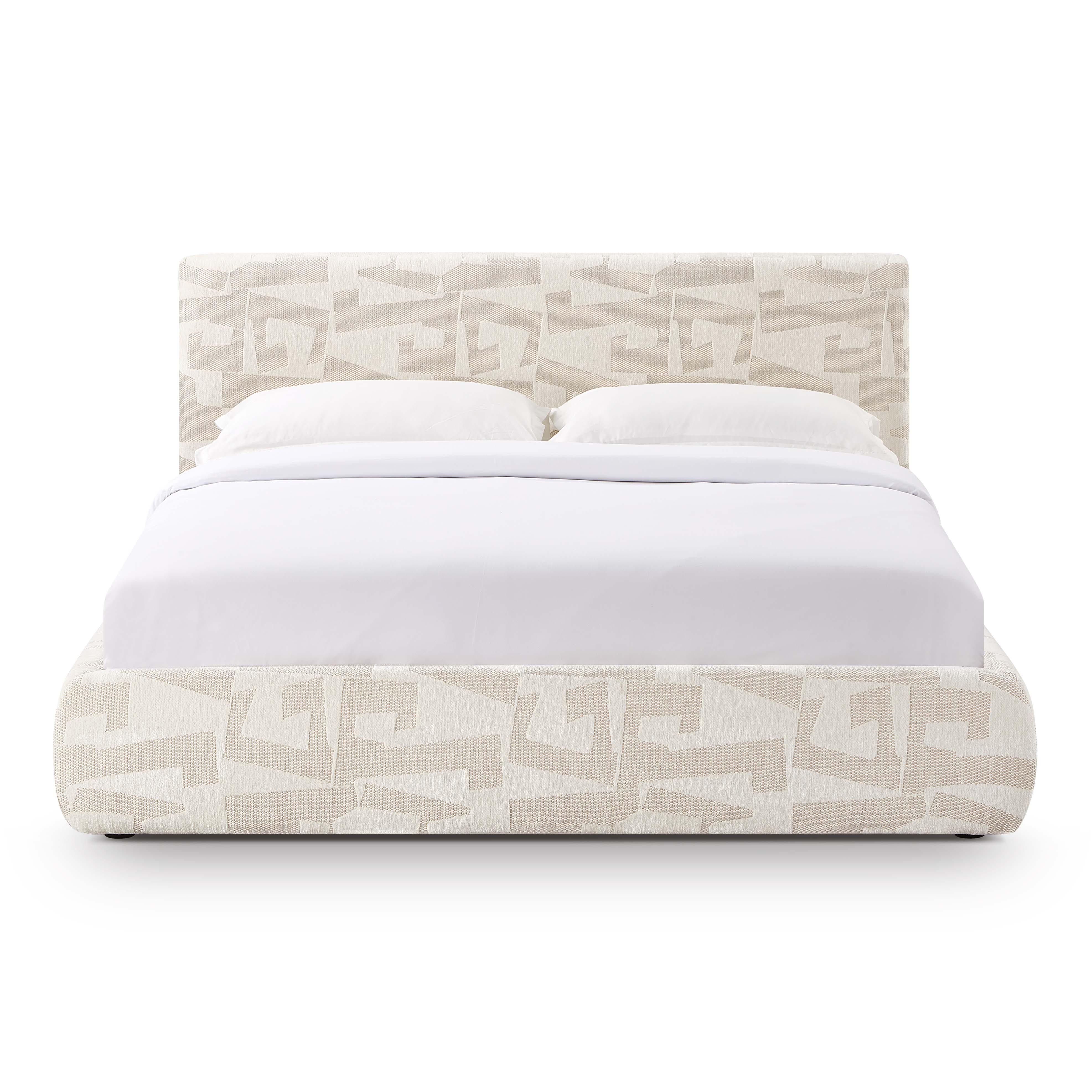 Isla Cream Jacquard Pattern Bed - Image 3