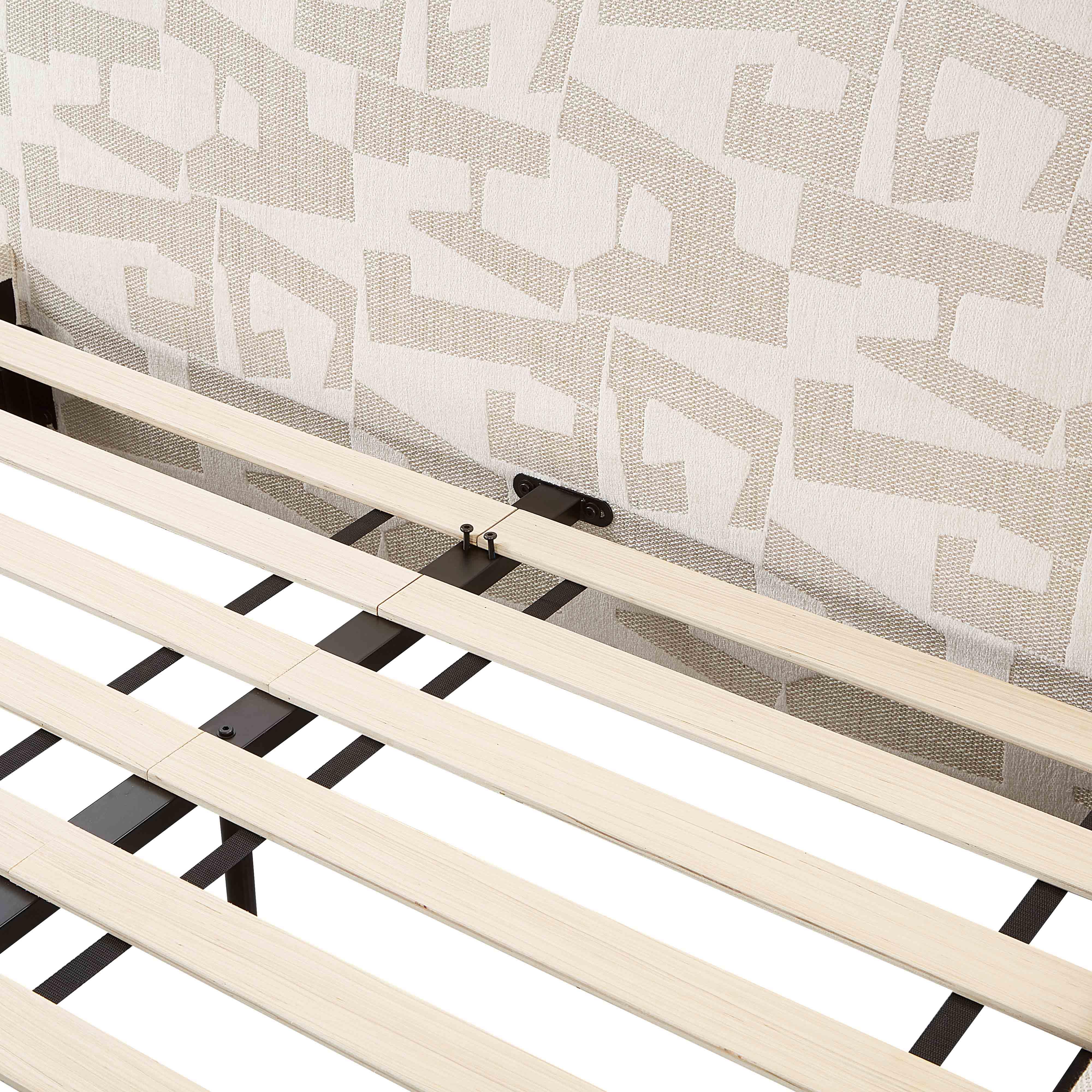 Isla Cream Jacquard Pattern Bed - Image 9