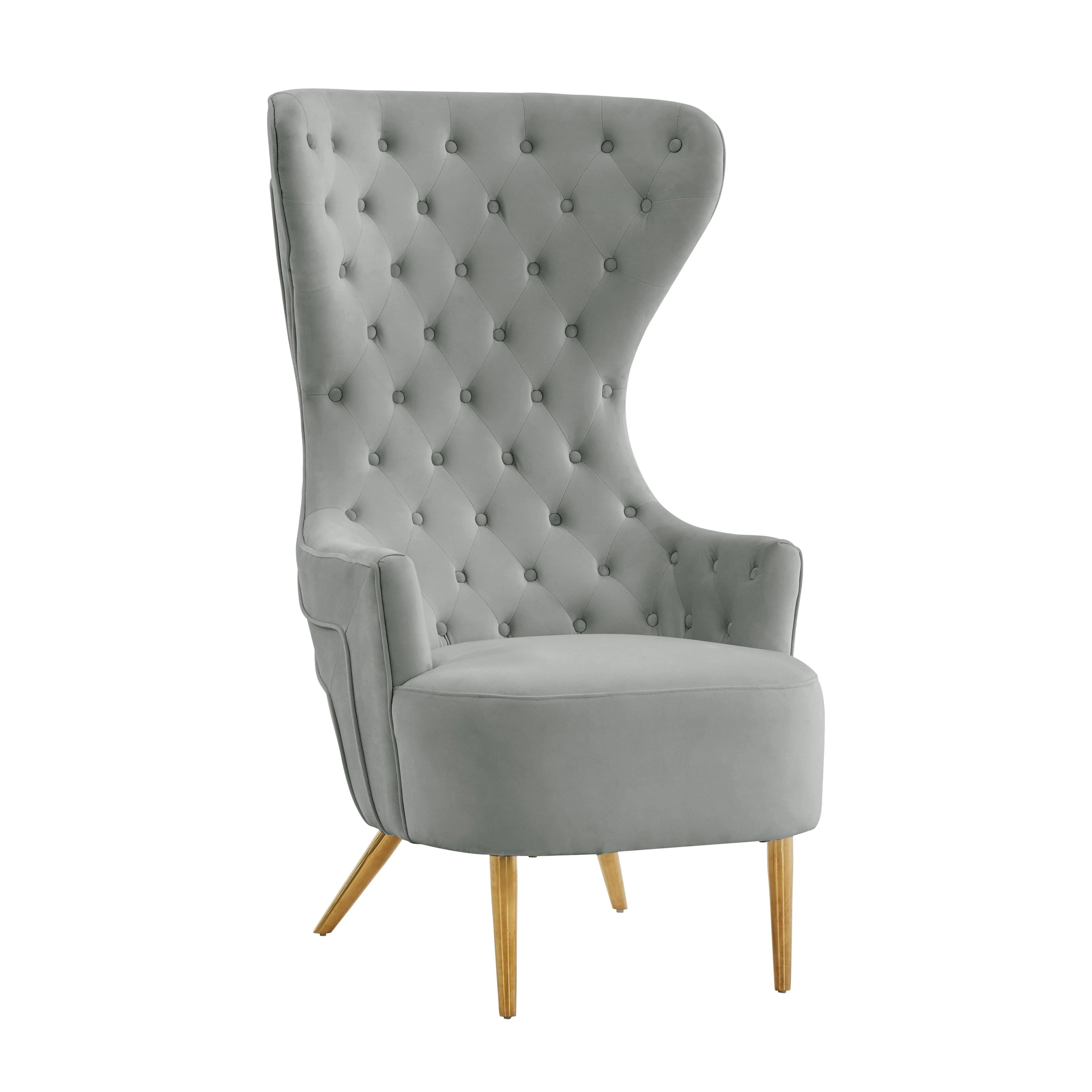 Jezebel Performance Velvet Wingback Accent Chair - Image 7