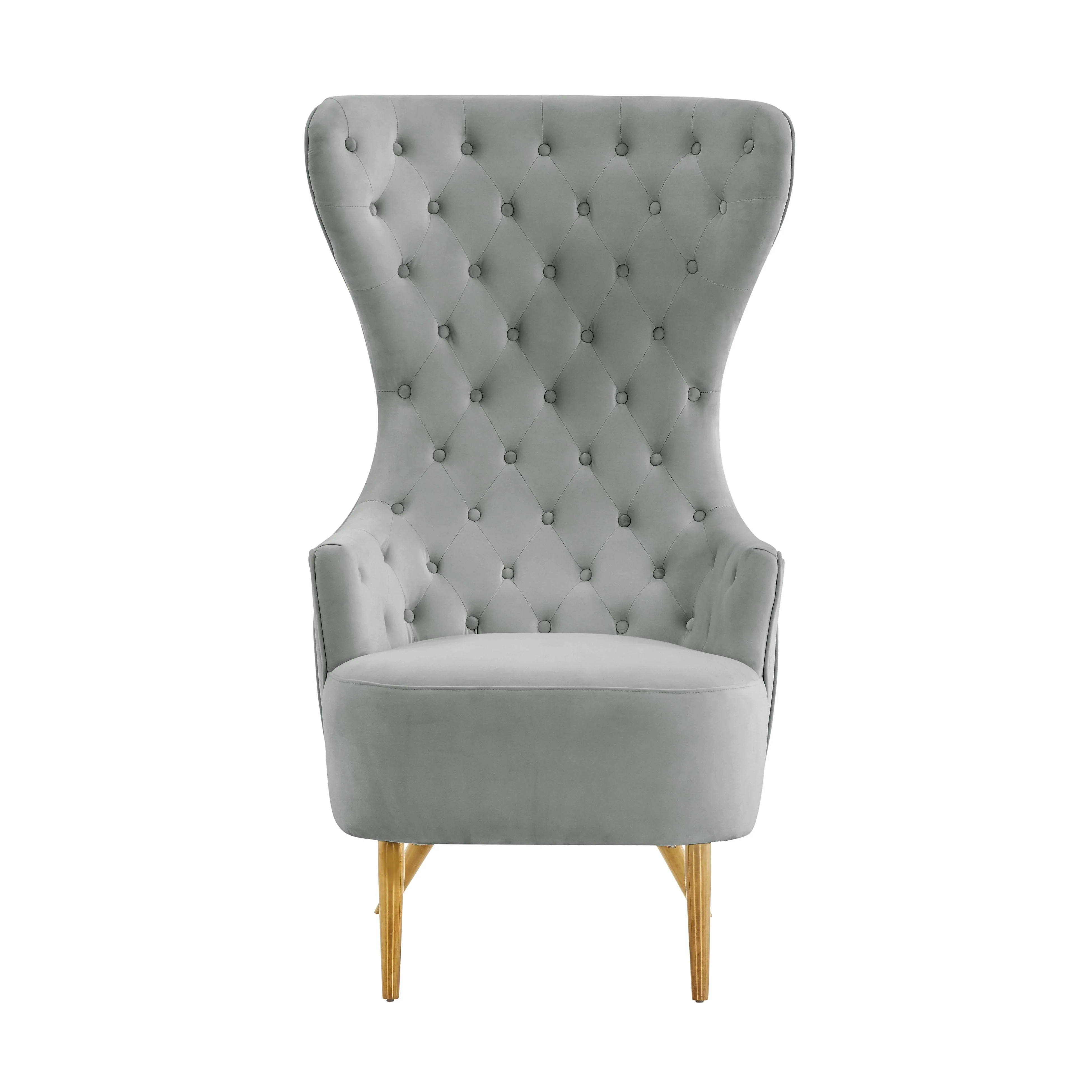Jezebel Performance Velvet Wingback Accent Chair - Image 9