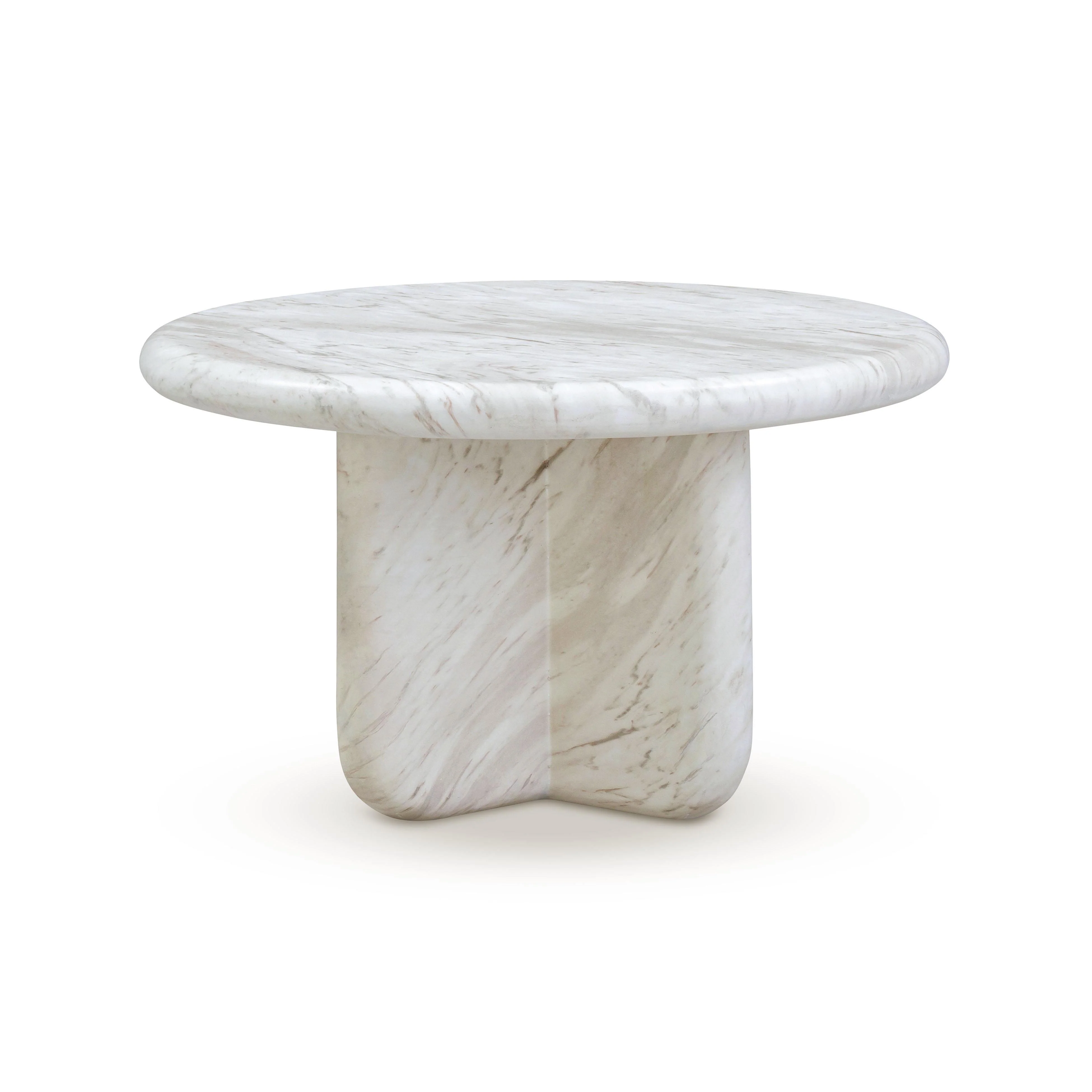 Juju Faux Marble Indoor/Outdoor Round Coffee Table (24"-32") - Image 3