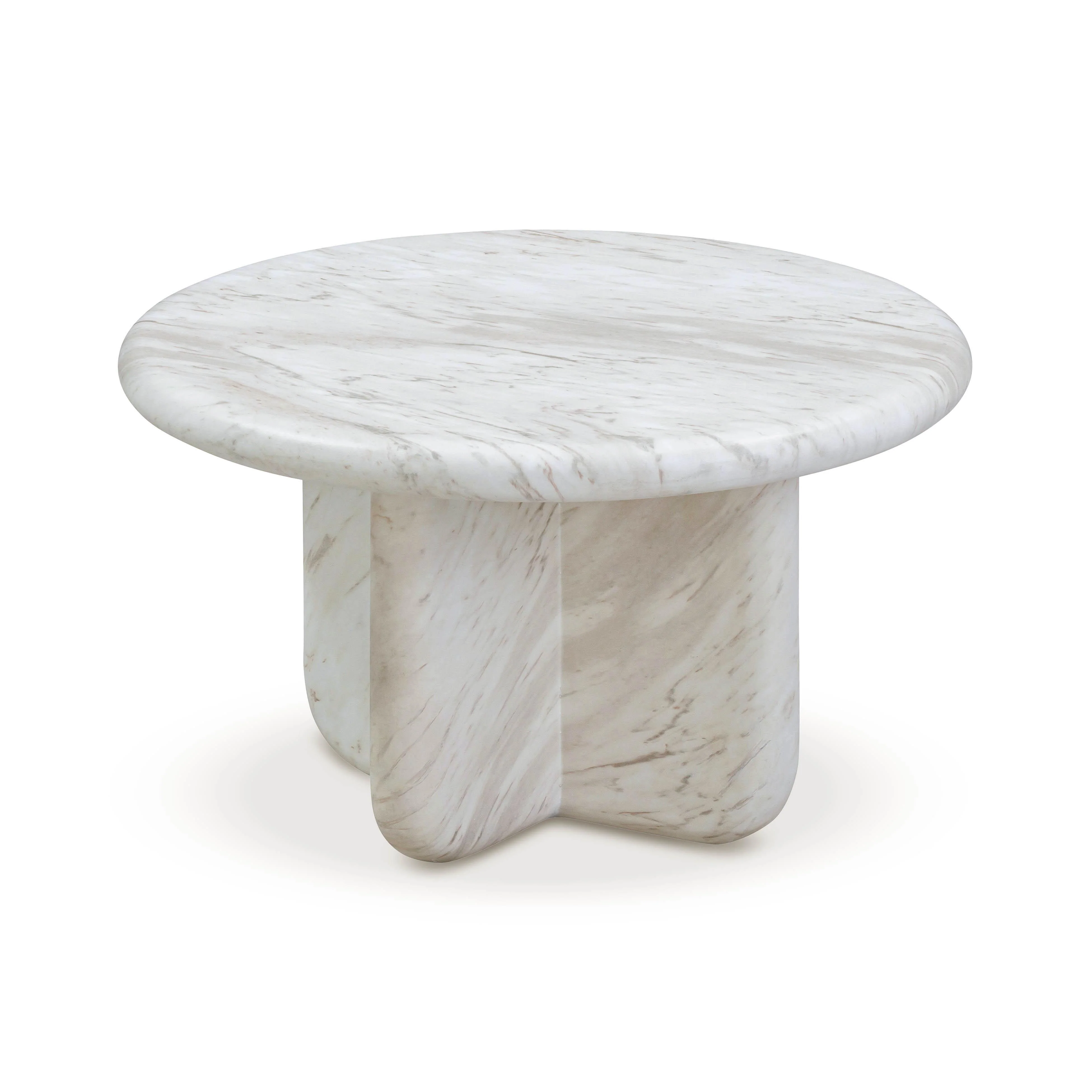 Juju Faux Marble Indoor/Outdoor Round Coffee Table (24"-32") - Image 4
