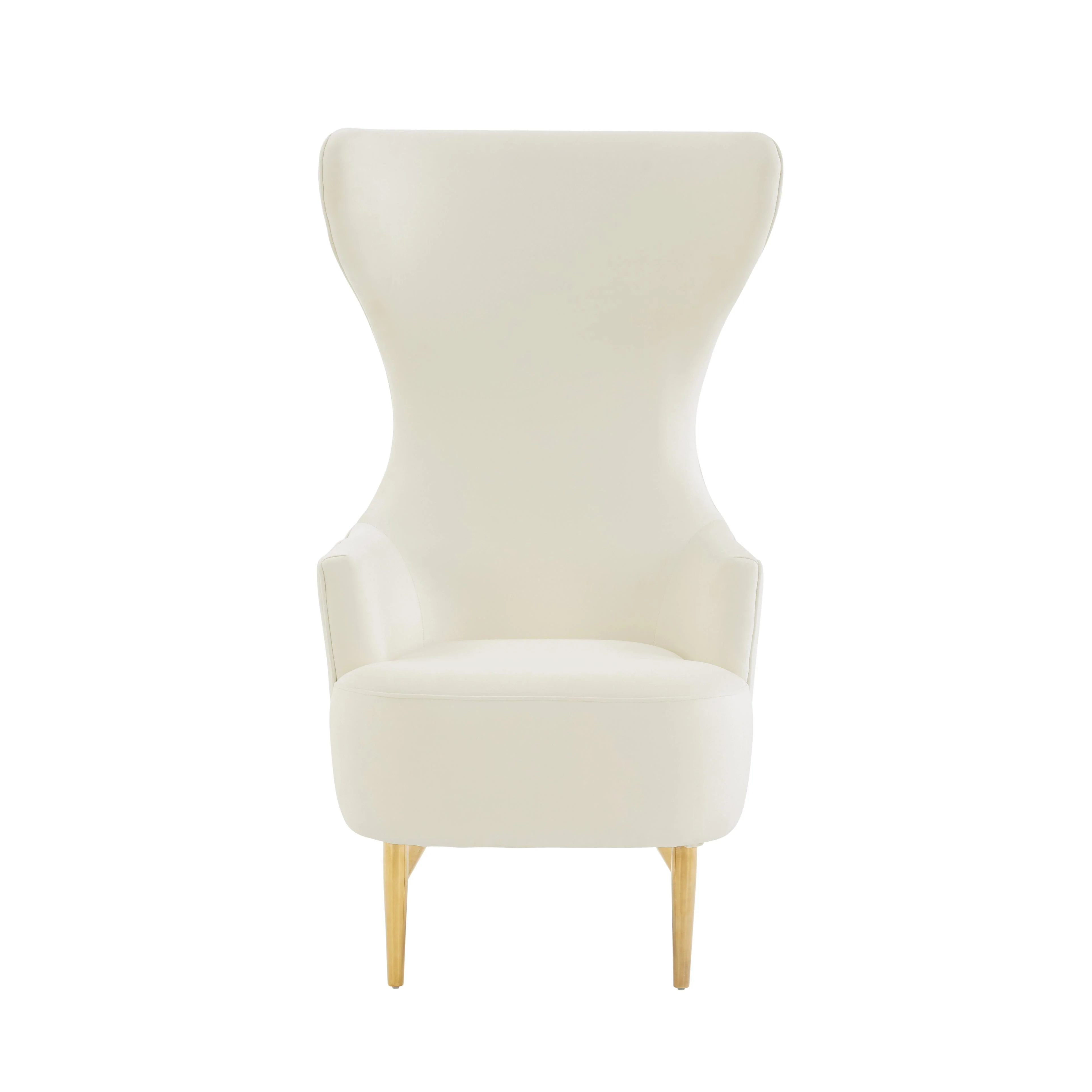 Julia Performance Velvet Channel Tufted Wingback Accent Chair - Image 3