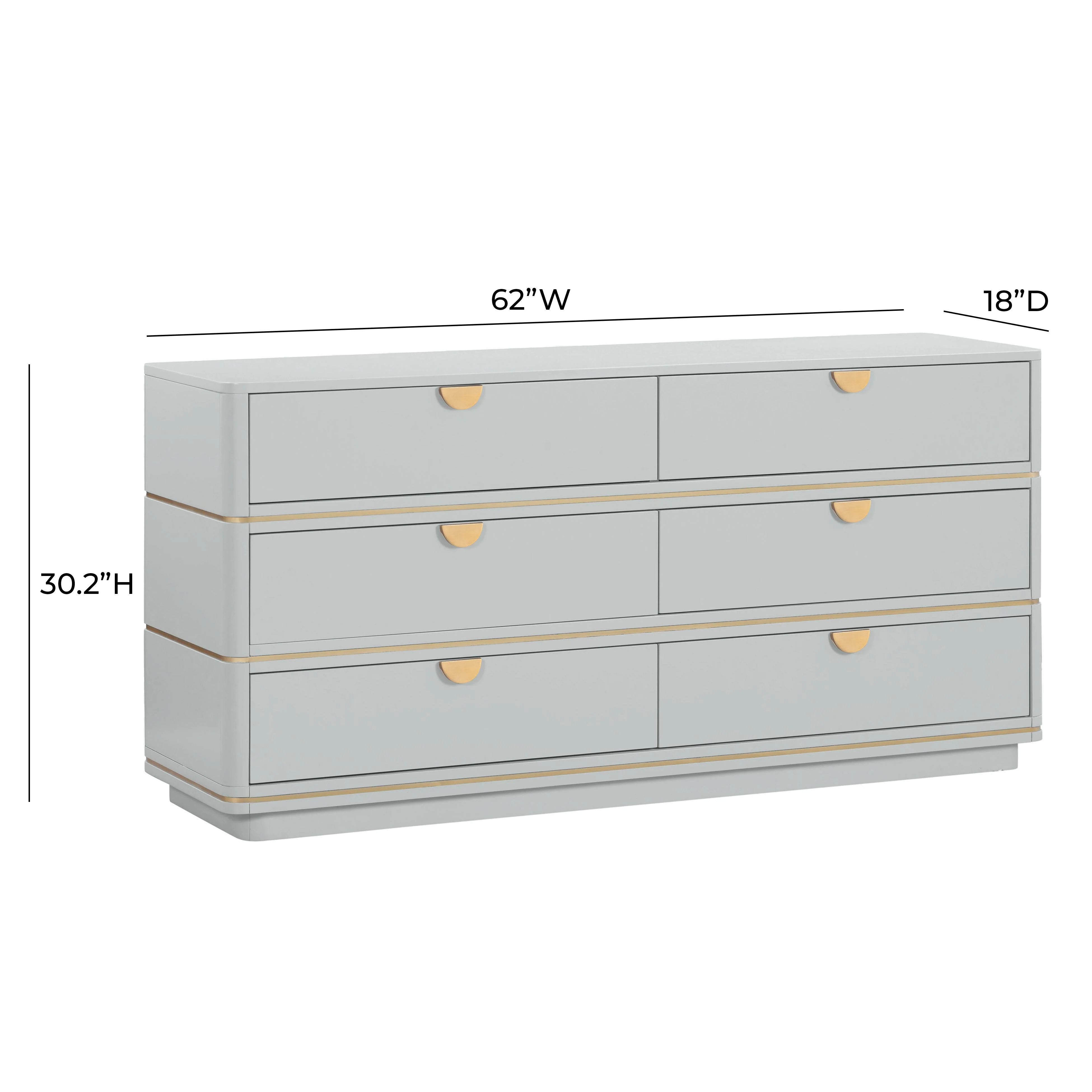 Julieta 62" Acacia Wood 6-Drawer Dresser - Image 23