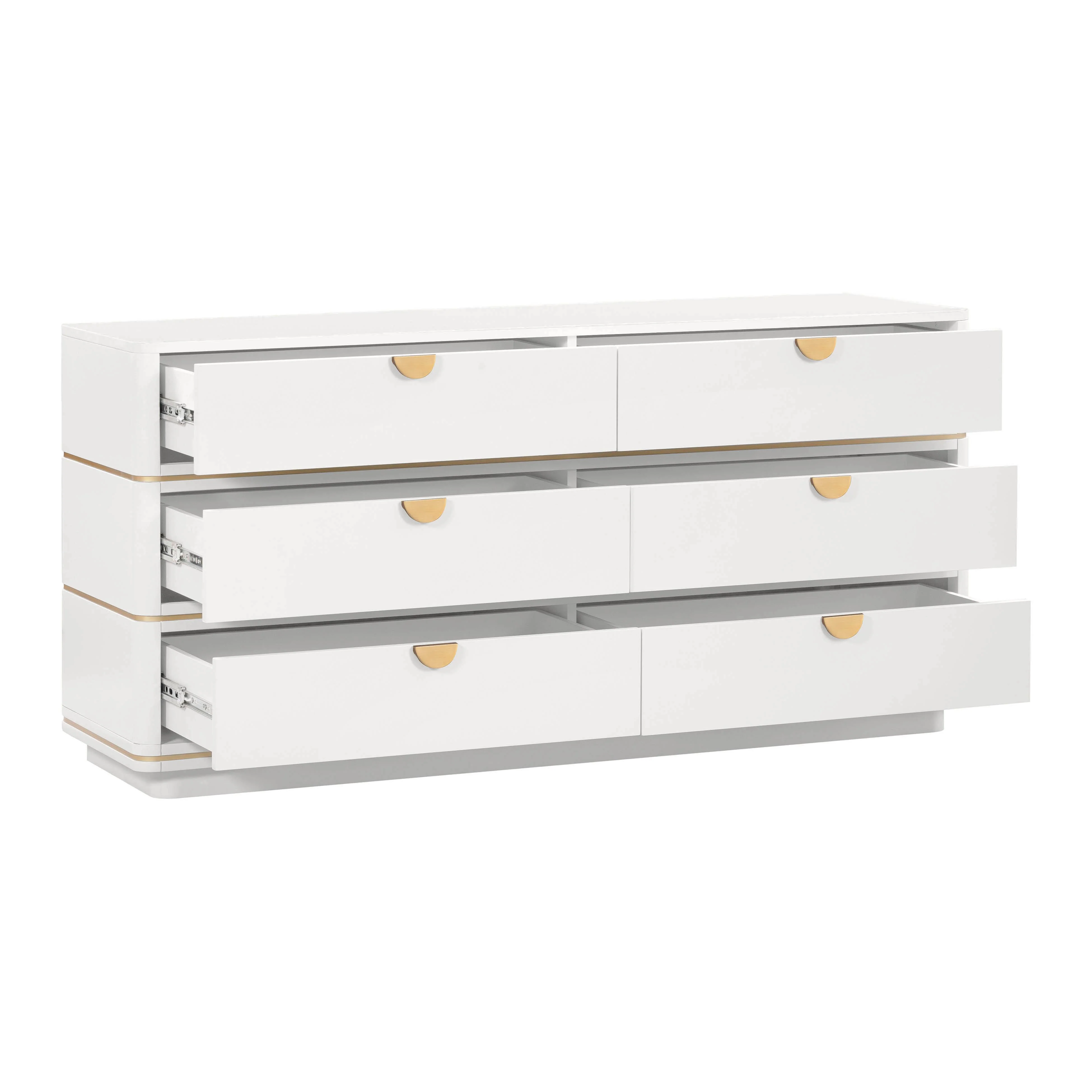 Julieta 62" Acacia Wood 6-Drawer Dresser - Image 6