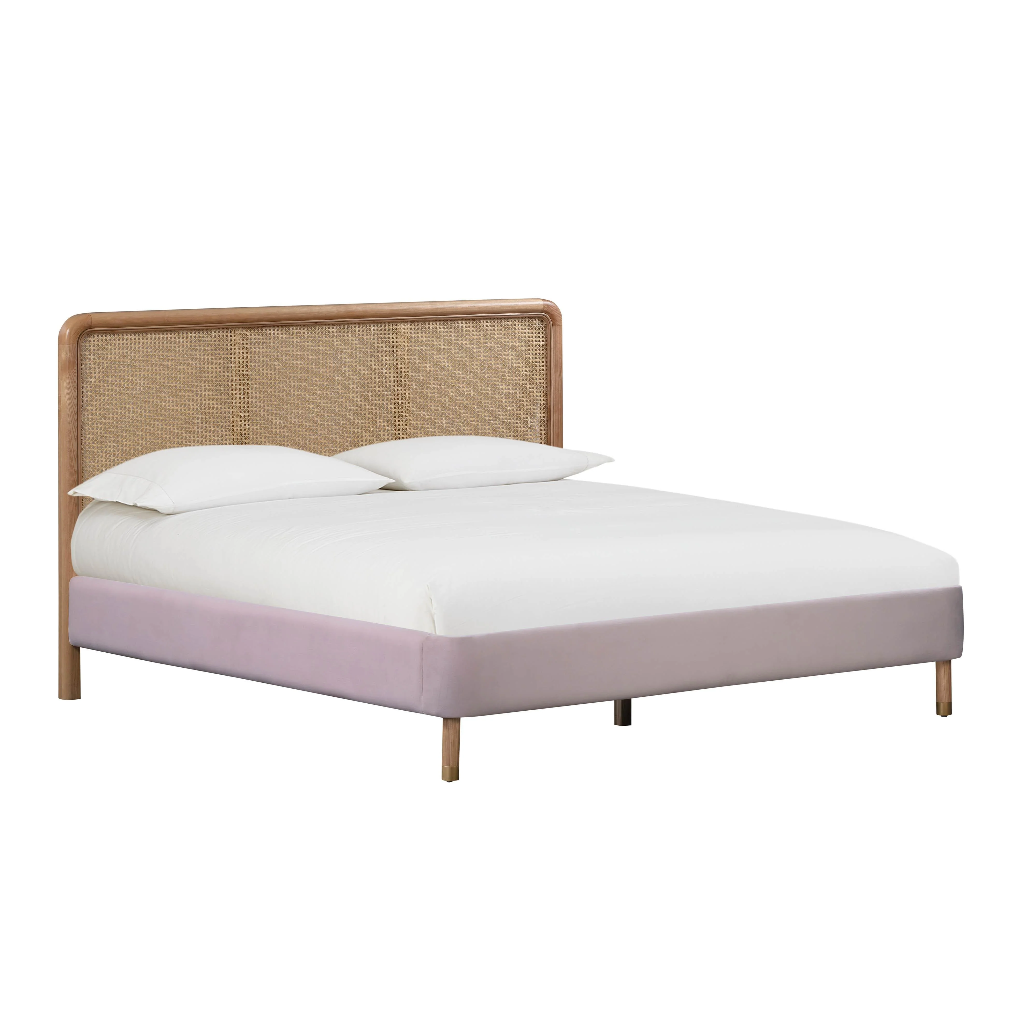 Kavali Performance Velvet and Natural Bed - Image 19
