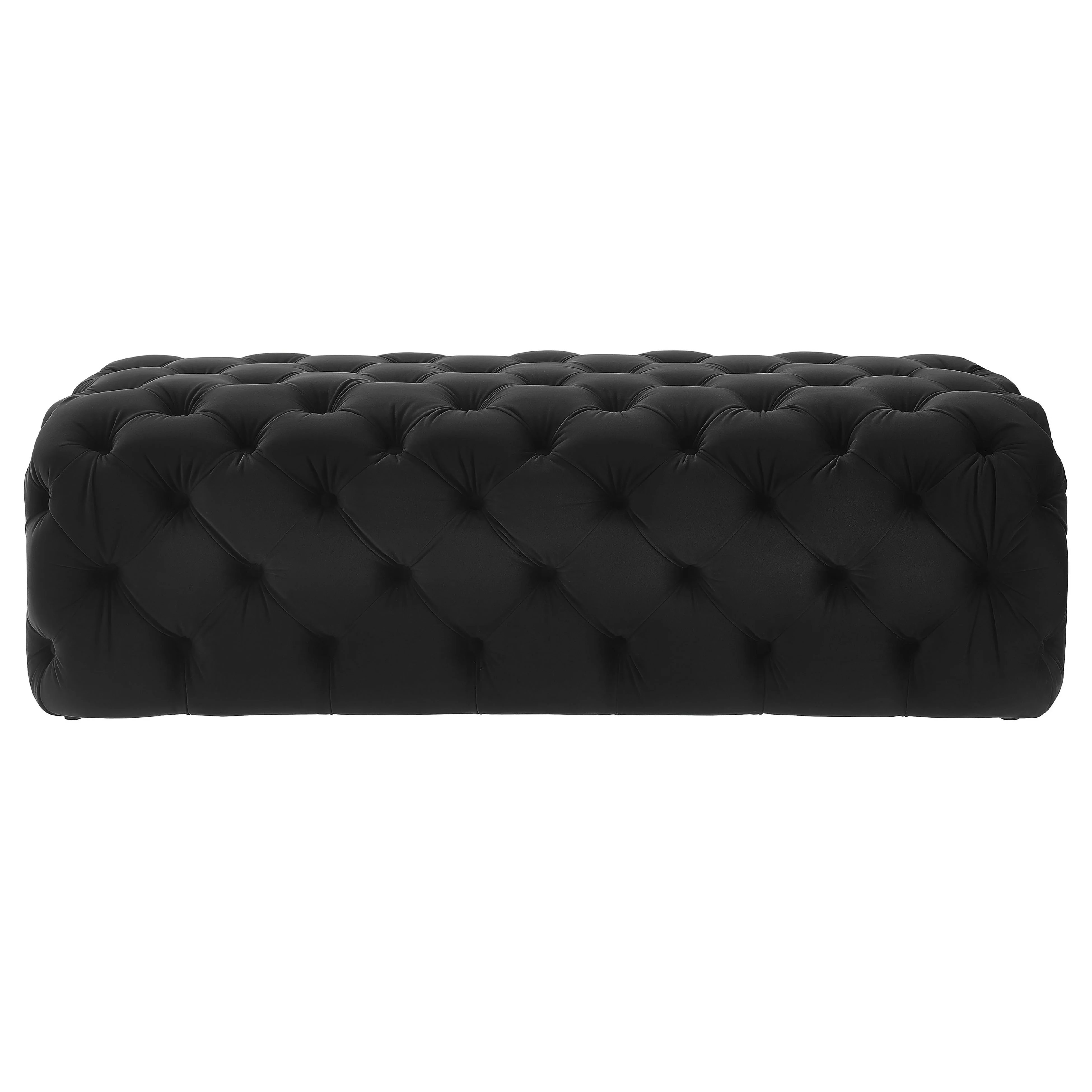 Kaylee 49" Performance Velvet Tufted Jumbo Ottoman - Image 10