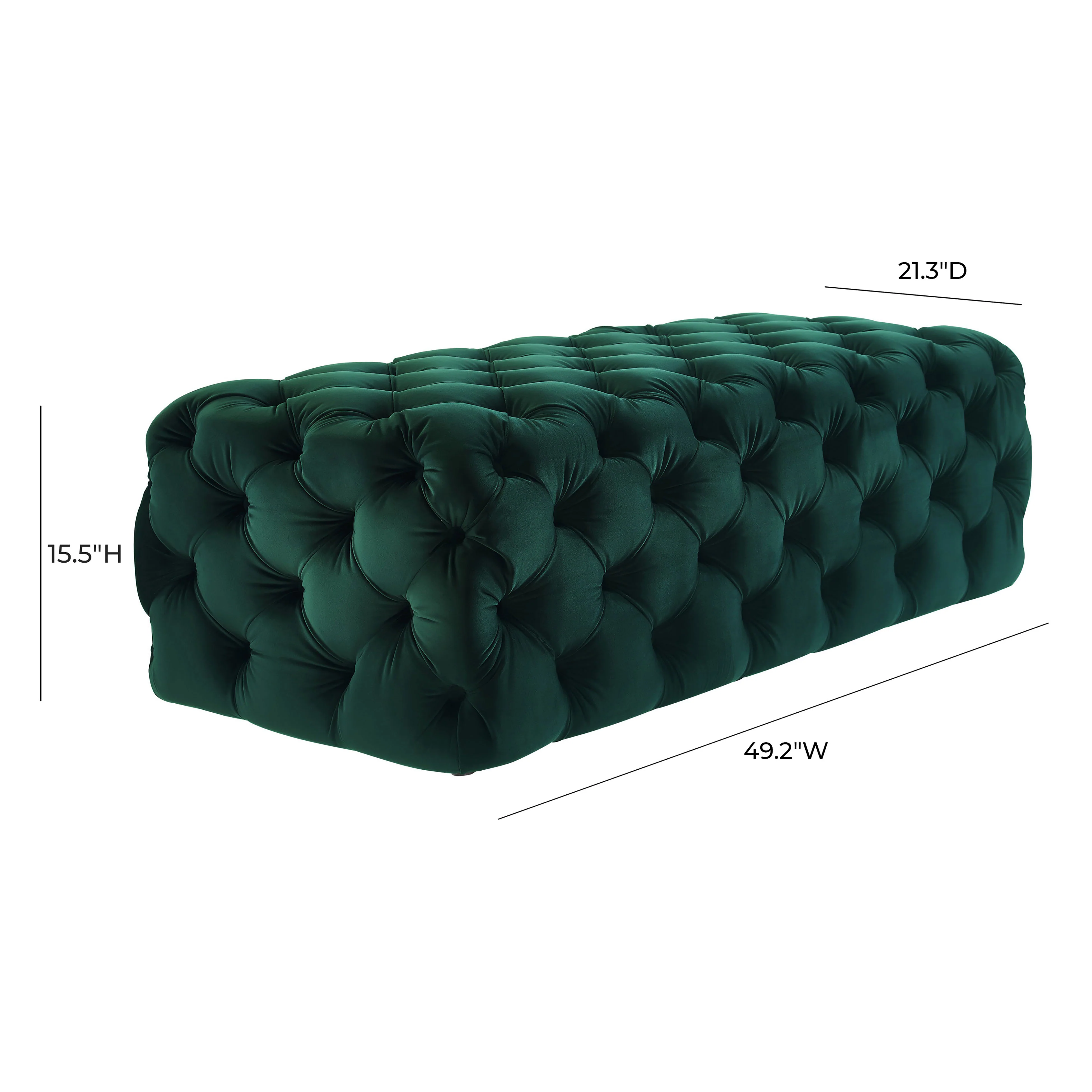 Kaylee 49" Performance Velvet Tufted Jumbo Ottoman - Image 18