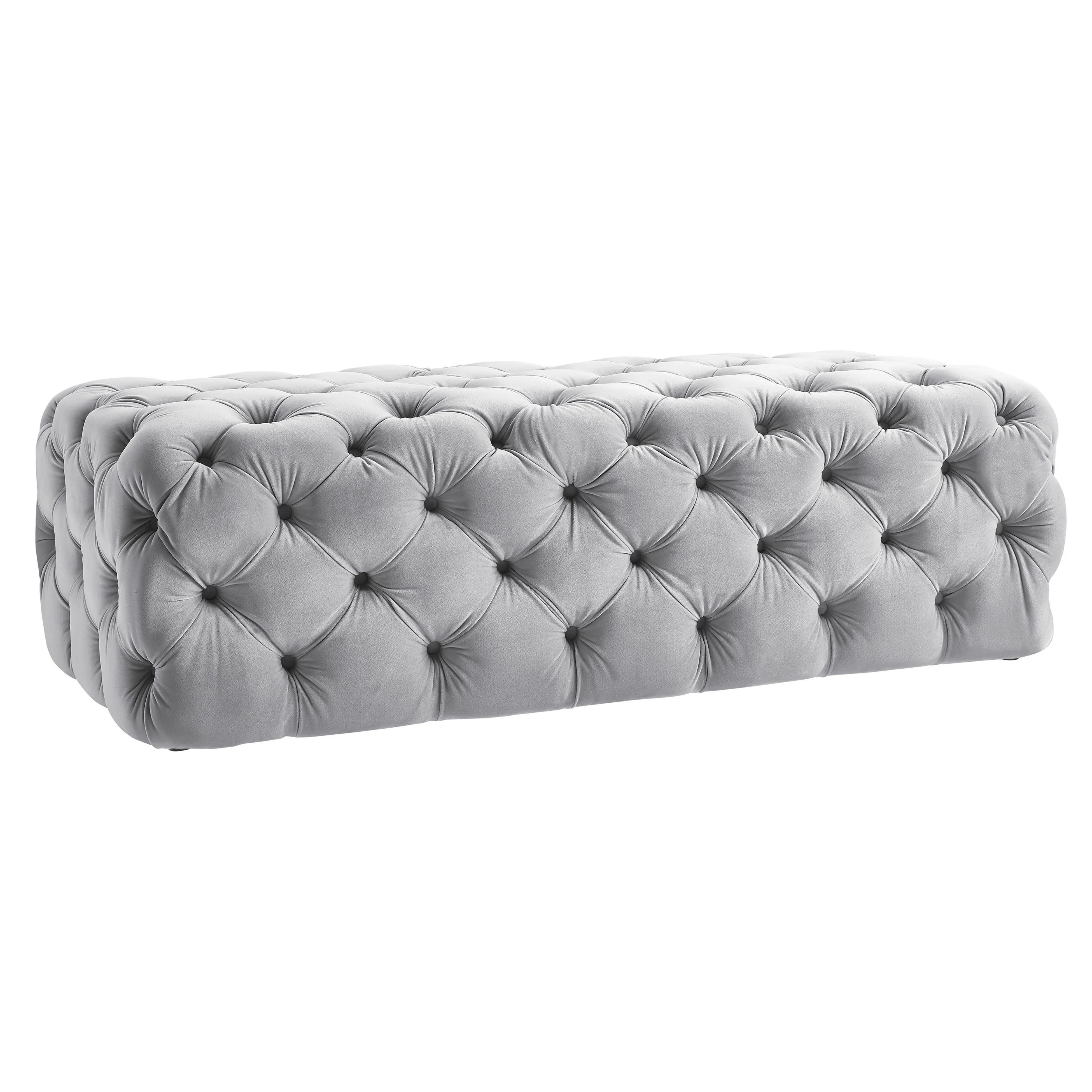 Kaylee 49" Performance Velvet Tufted Jumbo Ottoman - Image 19