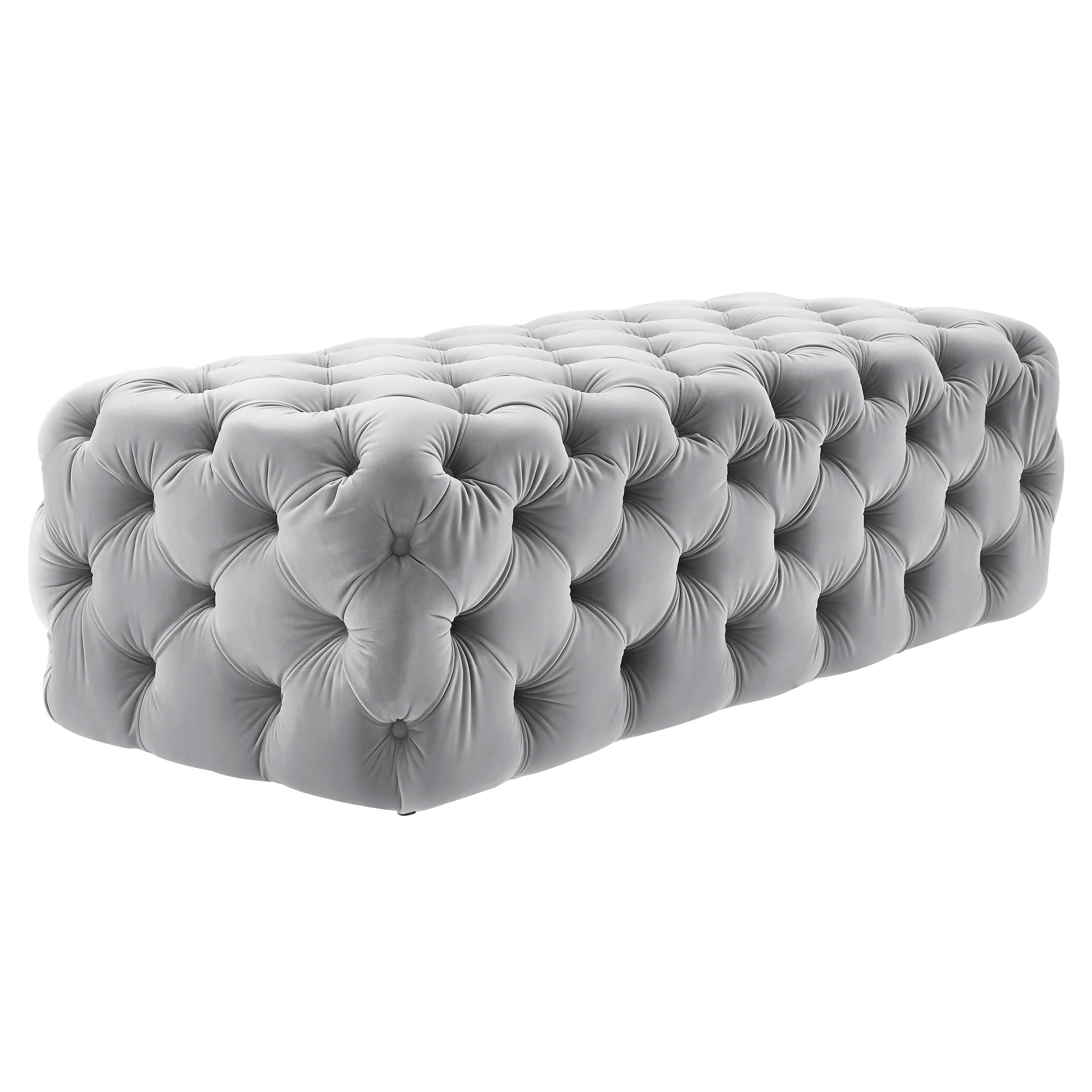 Kaylee 49" Performance Velvet Tufted Jumbo Ottoman - Image 21