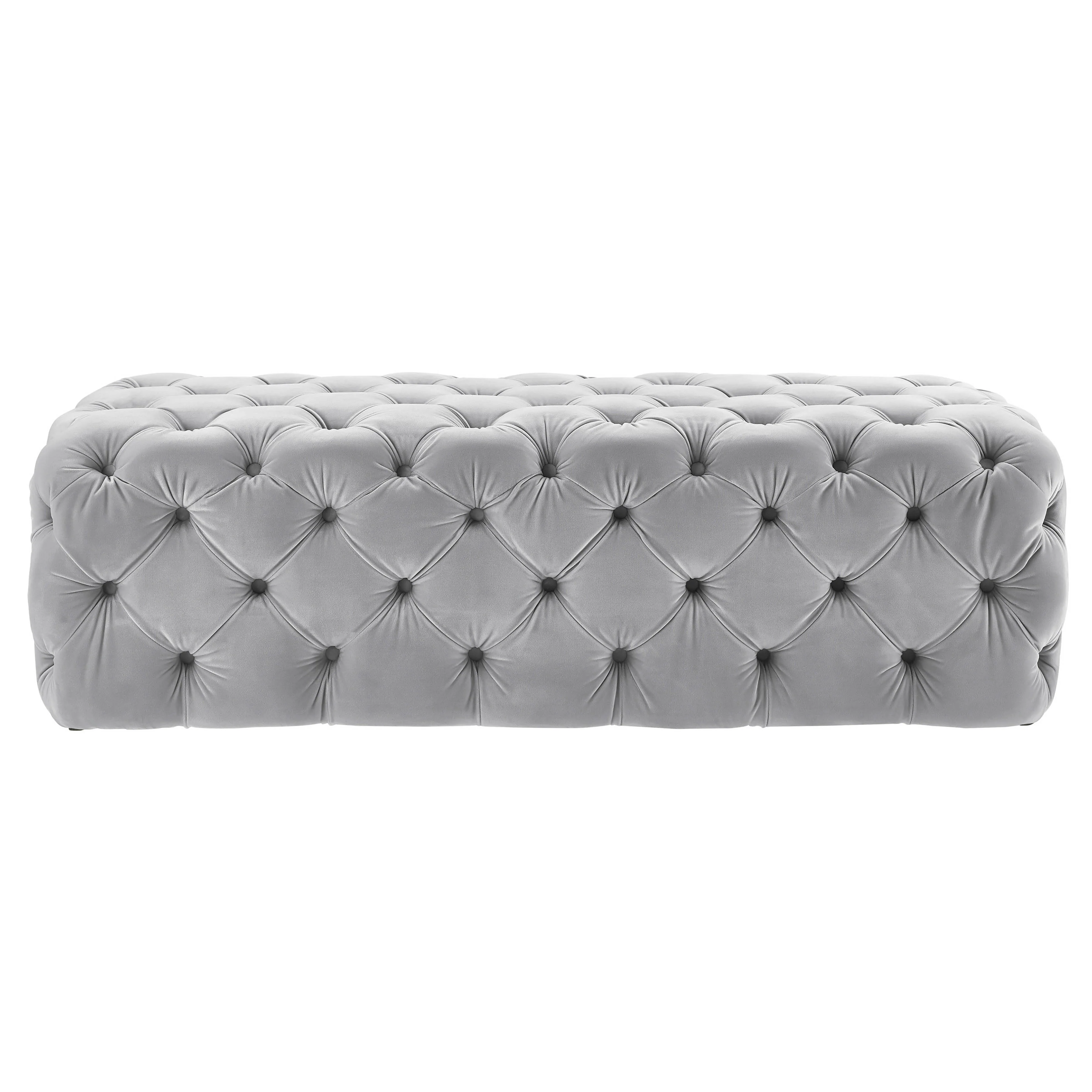 Kaylee 49" Performance Velvet Tufted Jumbo Ottoman - Image 22