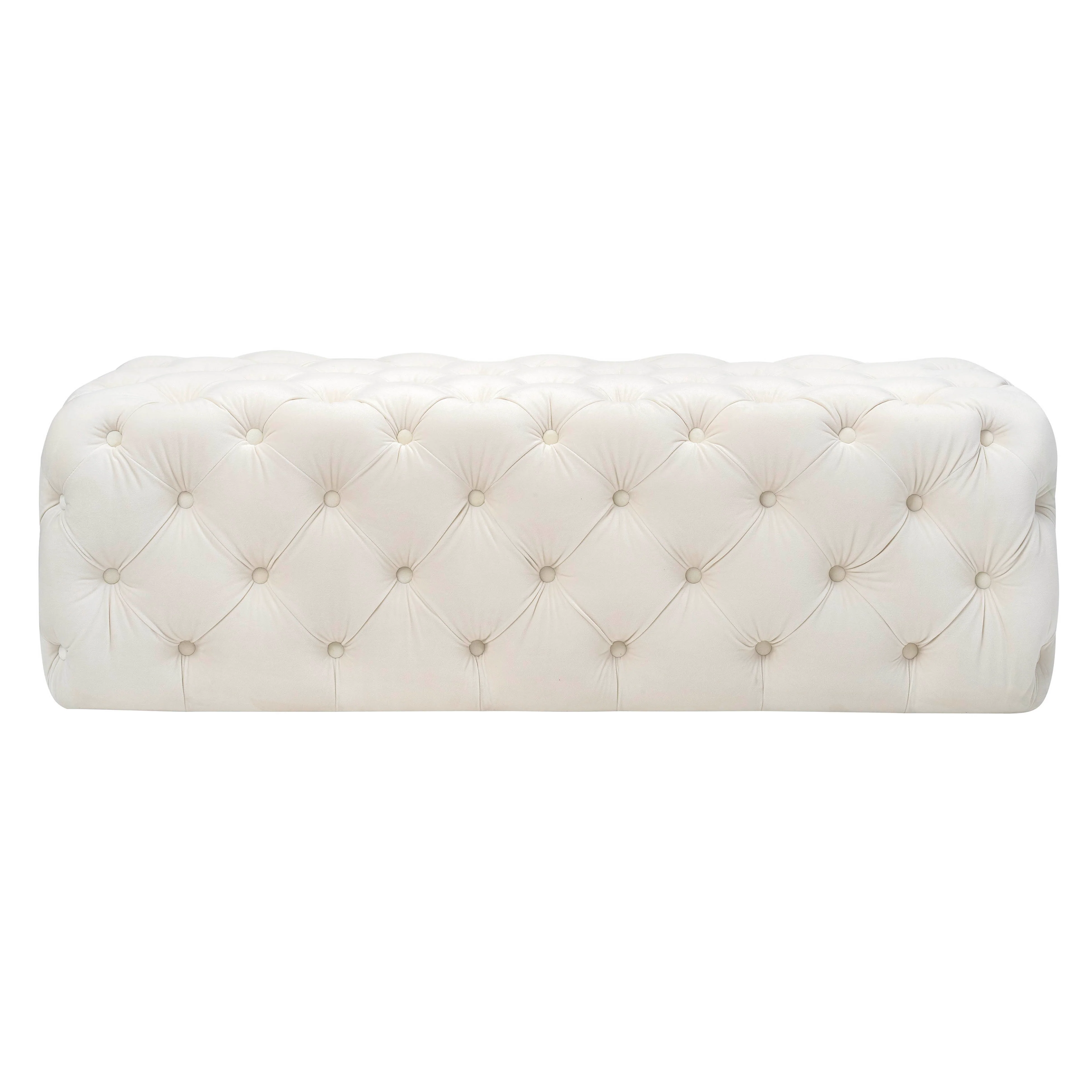 Kaylee 49" Performance Velvet Tufted Jumbo Ottoman - Image 3