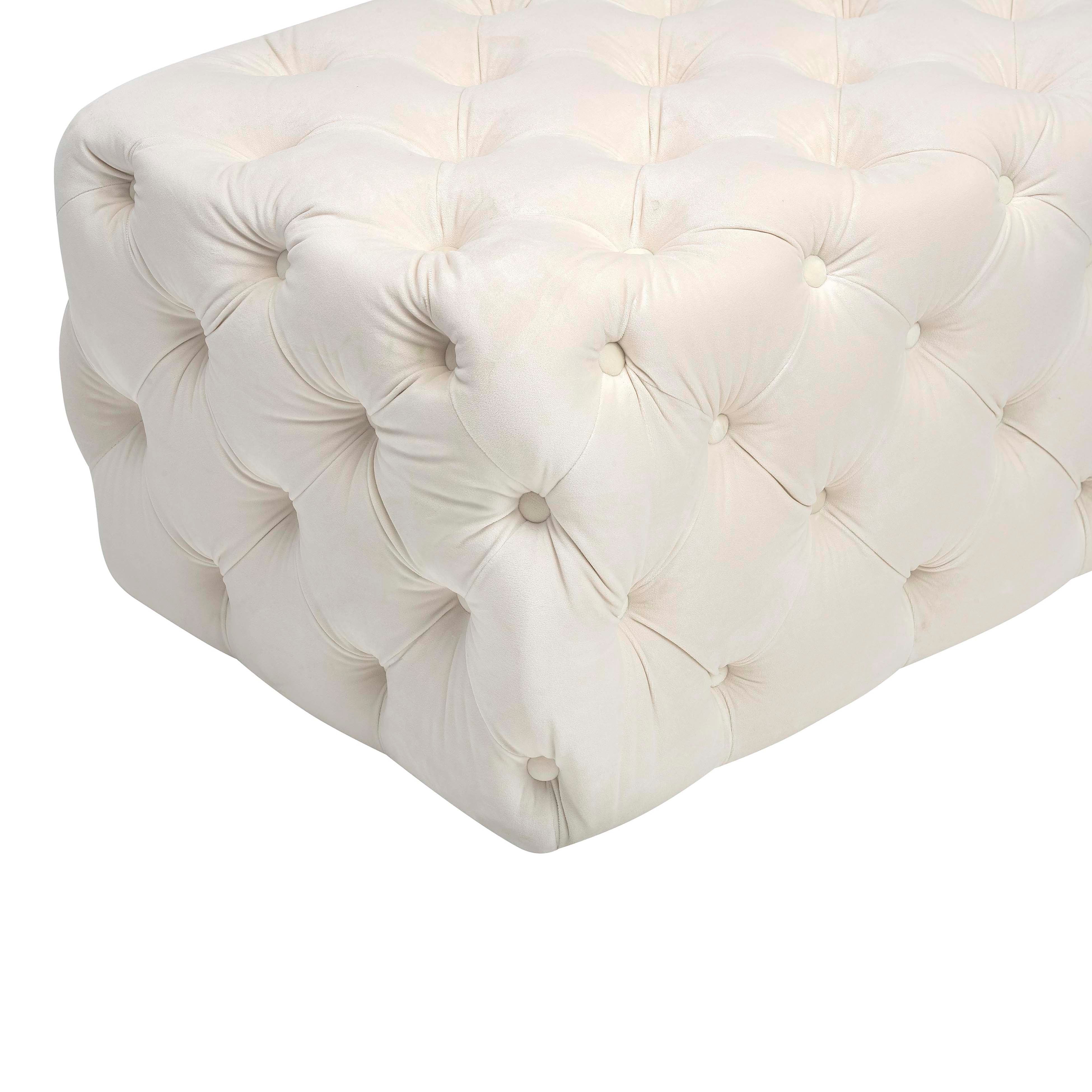 Kaylee 49" Performance Velvet Tufted Jumbo Ottoman - Image 5