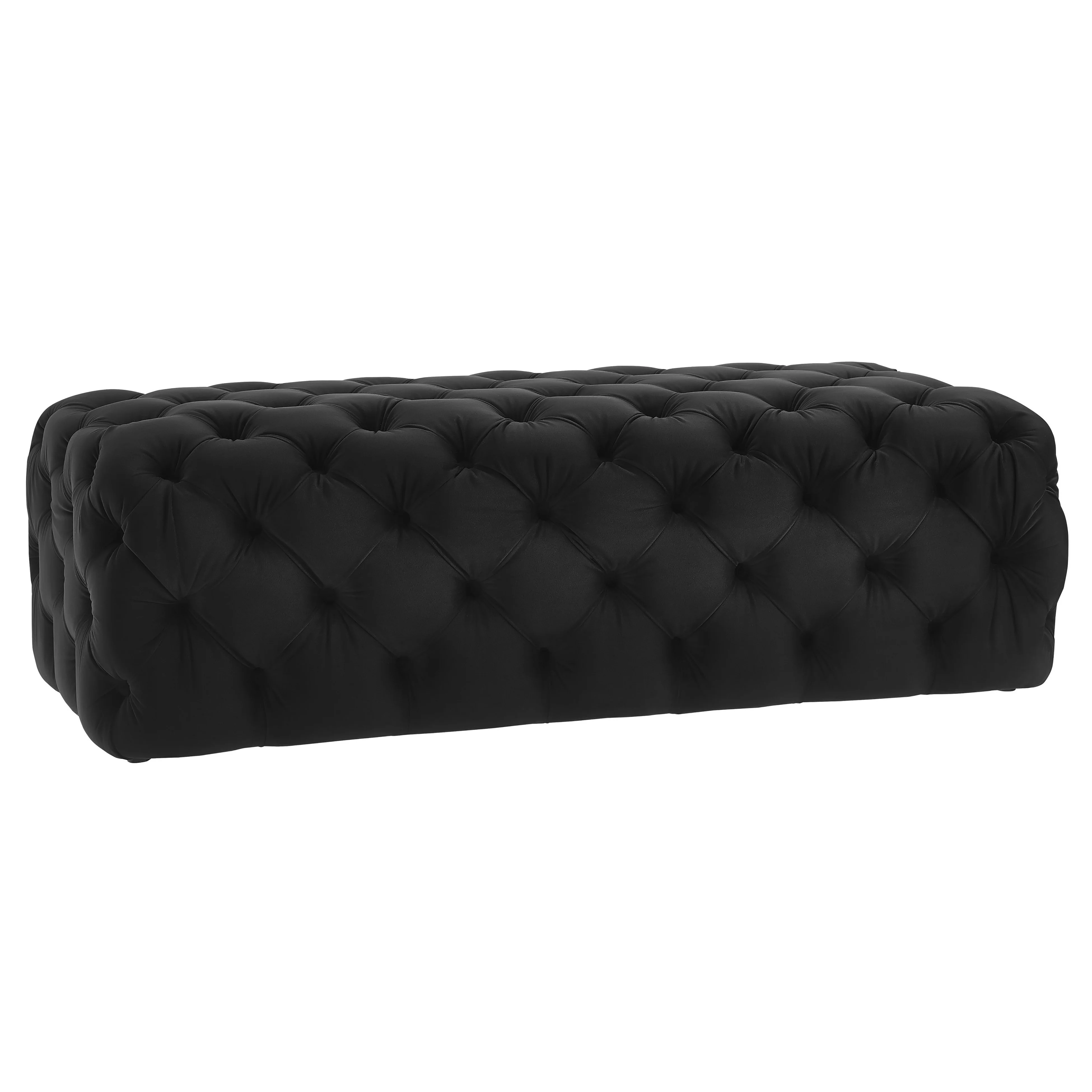 Kaylee 49" Performance Velvet Tufted Jumbo Ottoman - Image 7
