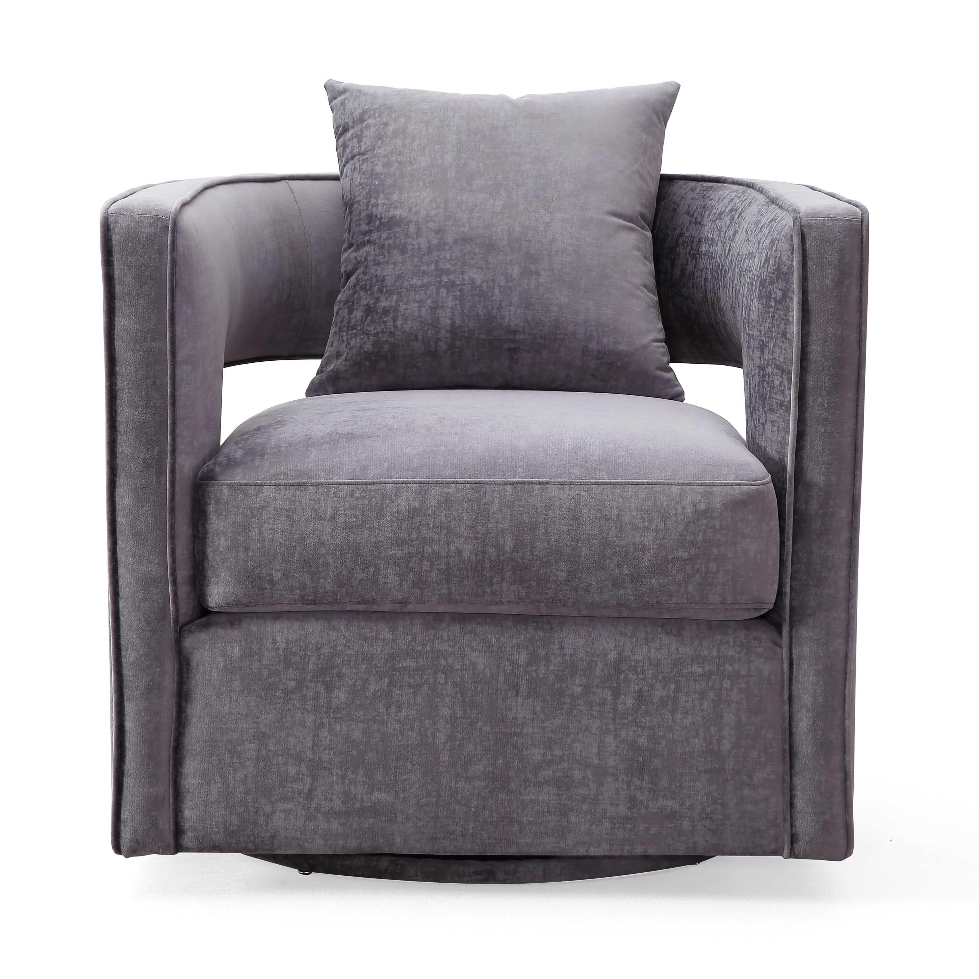 Kennedy Performance Velvet Swivel Accent Chair - Image 10