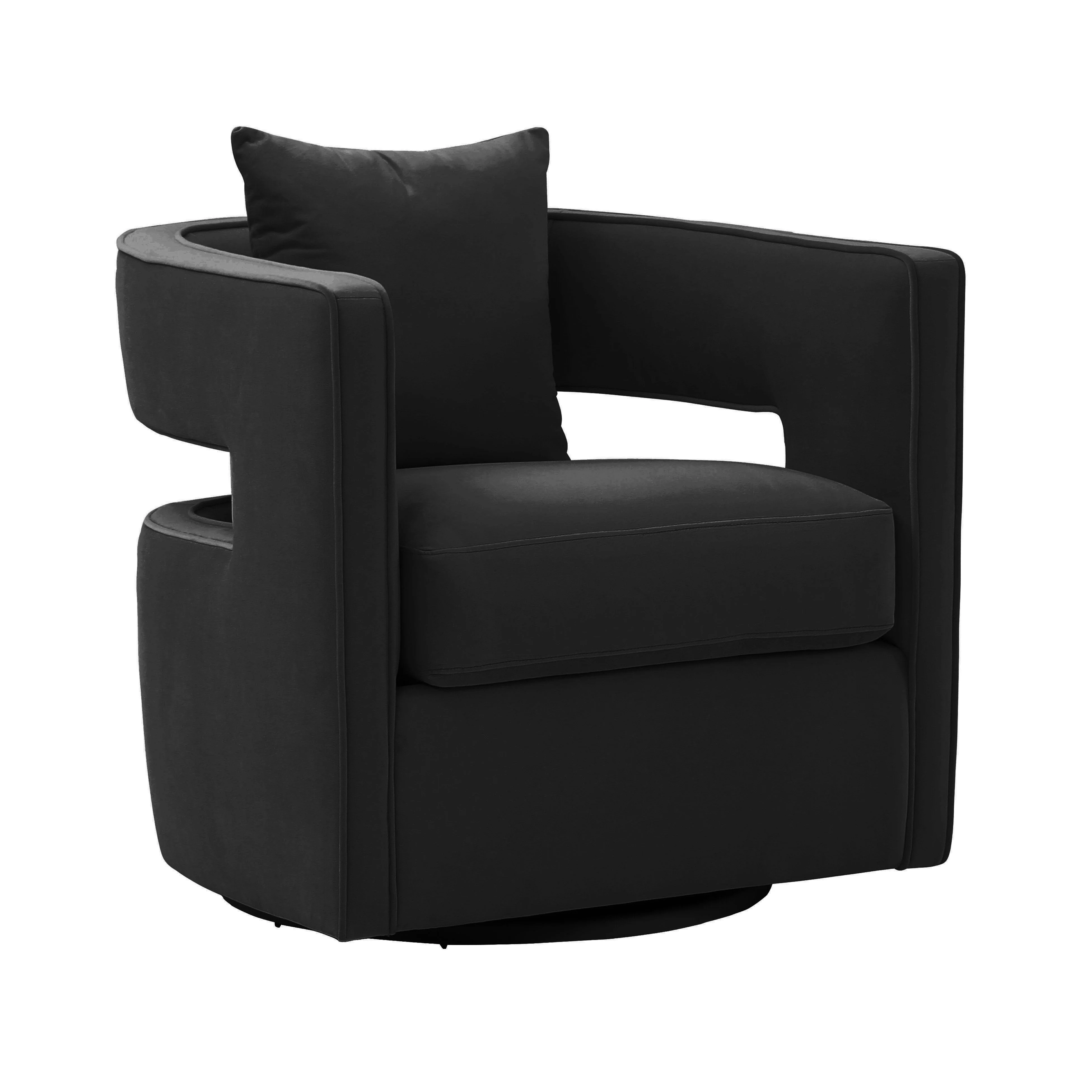 Kennedy Performance Velvet Swivel Accent Chair - Image 15