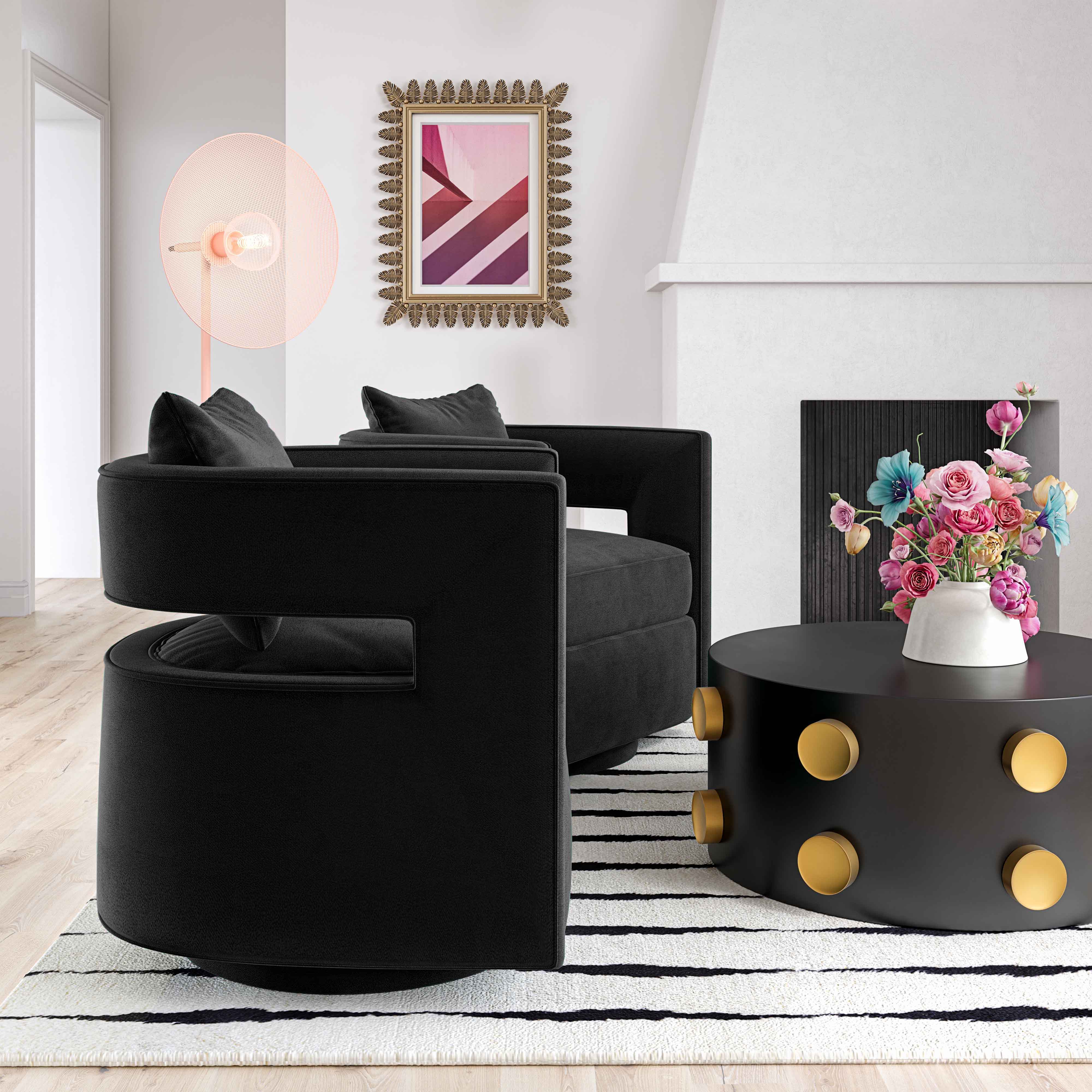 Kennedy Performance Velvet Swivel Accent Chair - Image 16