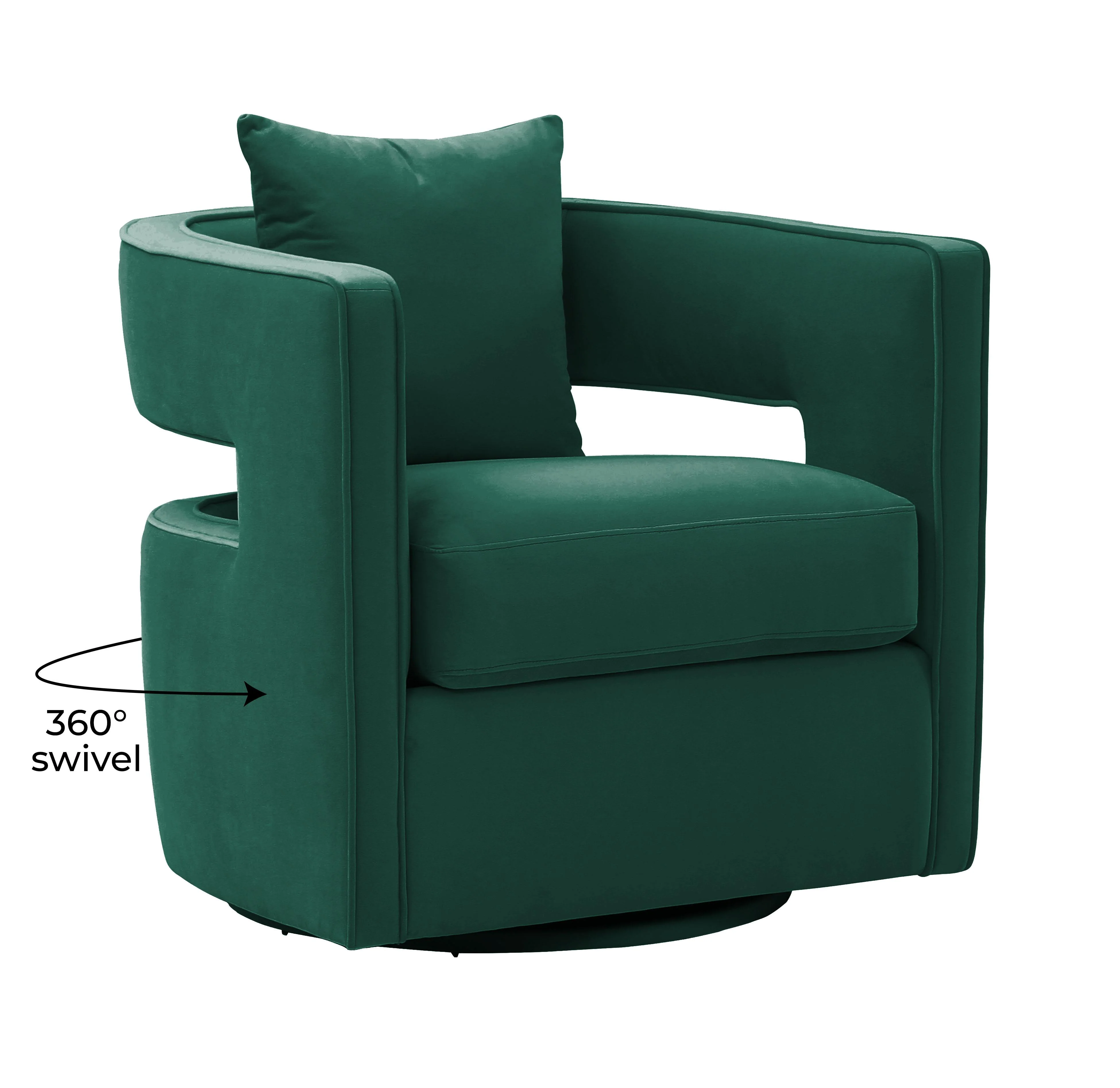 Kennedy Performance Velvet Swivel Accent Chair - Image 28