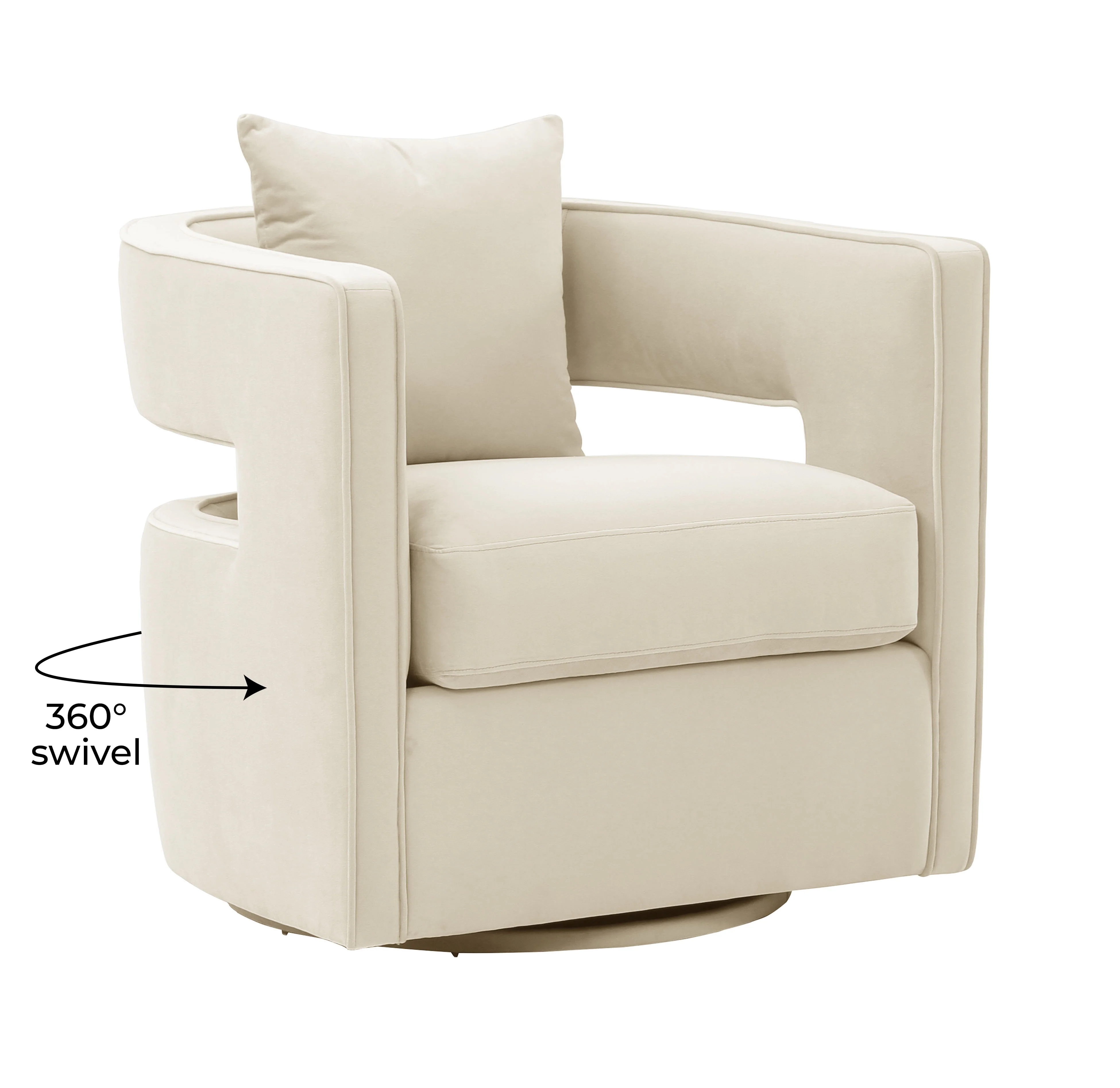 Kennedy Performance Velvet Swivel Accent Chair - Image 34