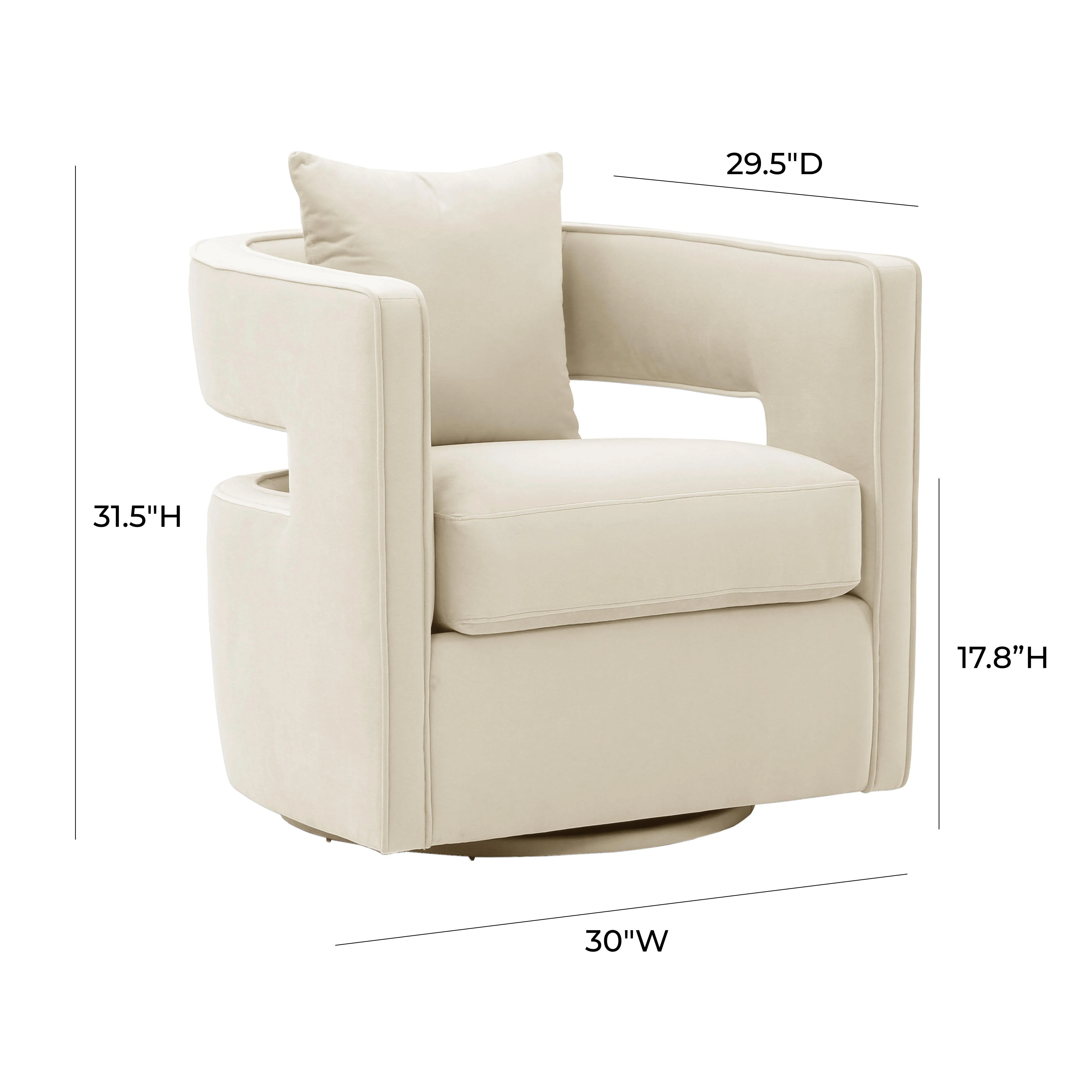 Kennedy Performance Velvet Swivel Accent Chair - Image 35