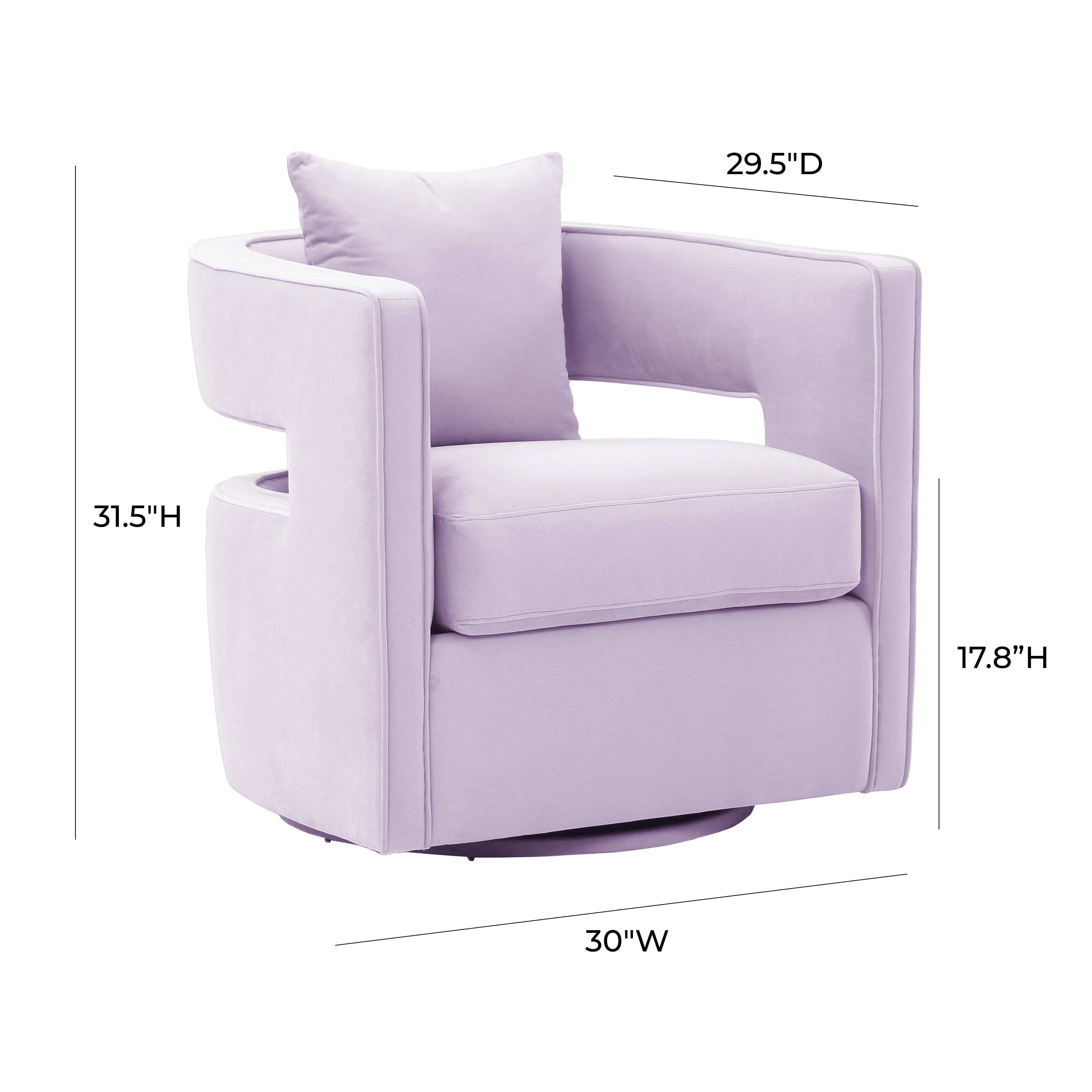 Kennedy Performance Velvet Swivel Accent Chair - Image 41