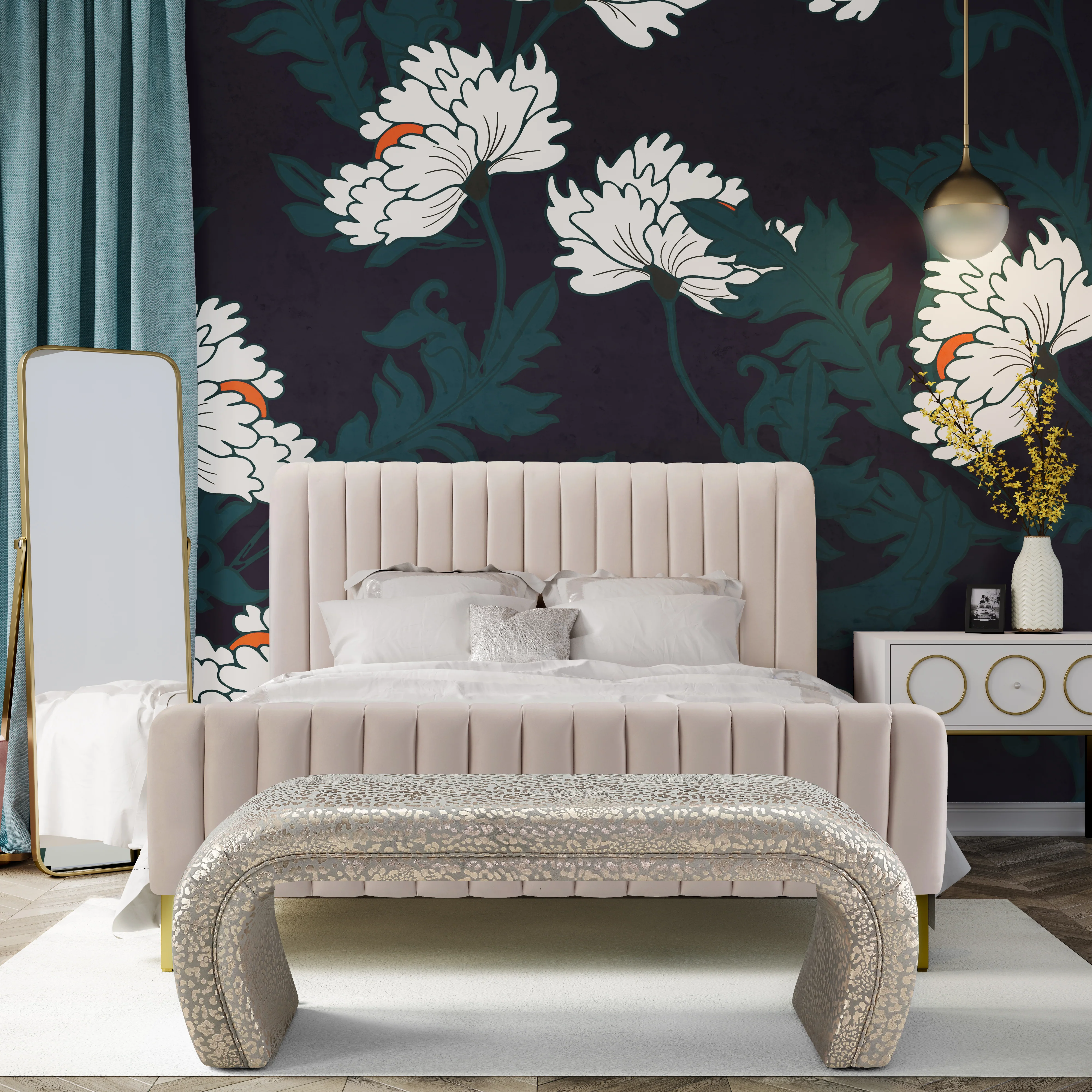 Kenya 48" Performance Velvet Bench - Image 8