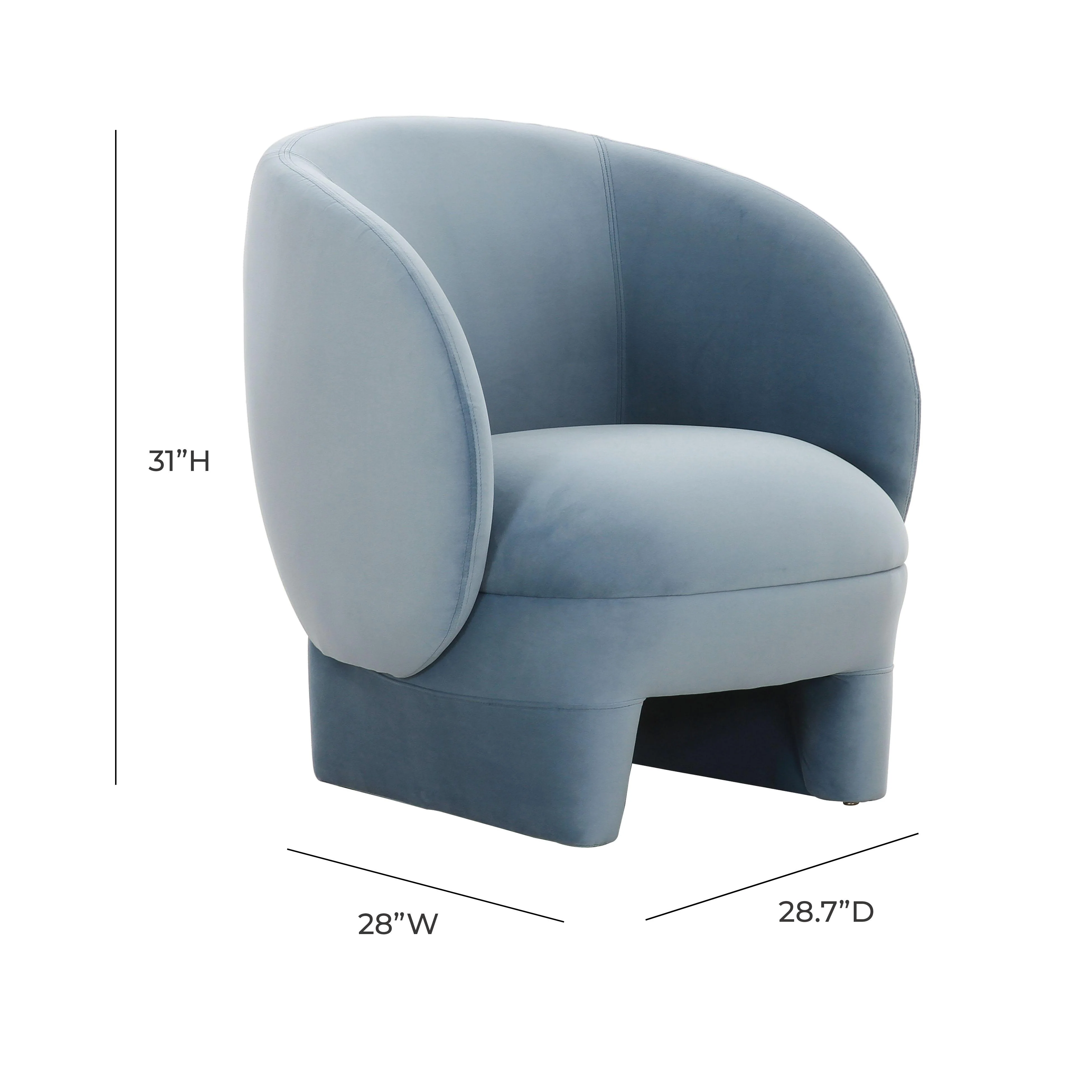 Kiki Performance Velvet Accent Chair - Image 6