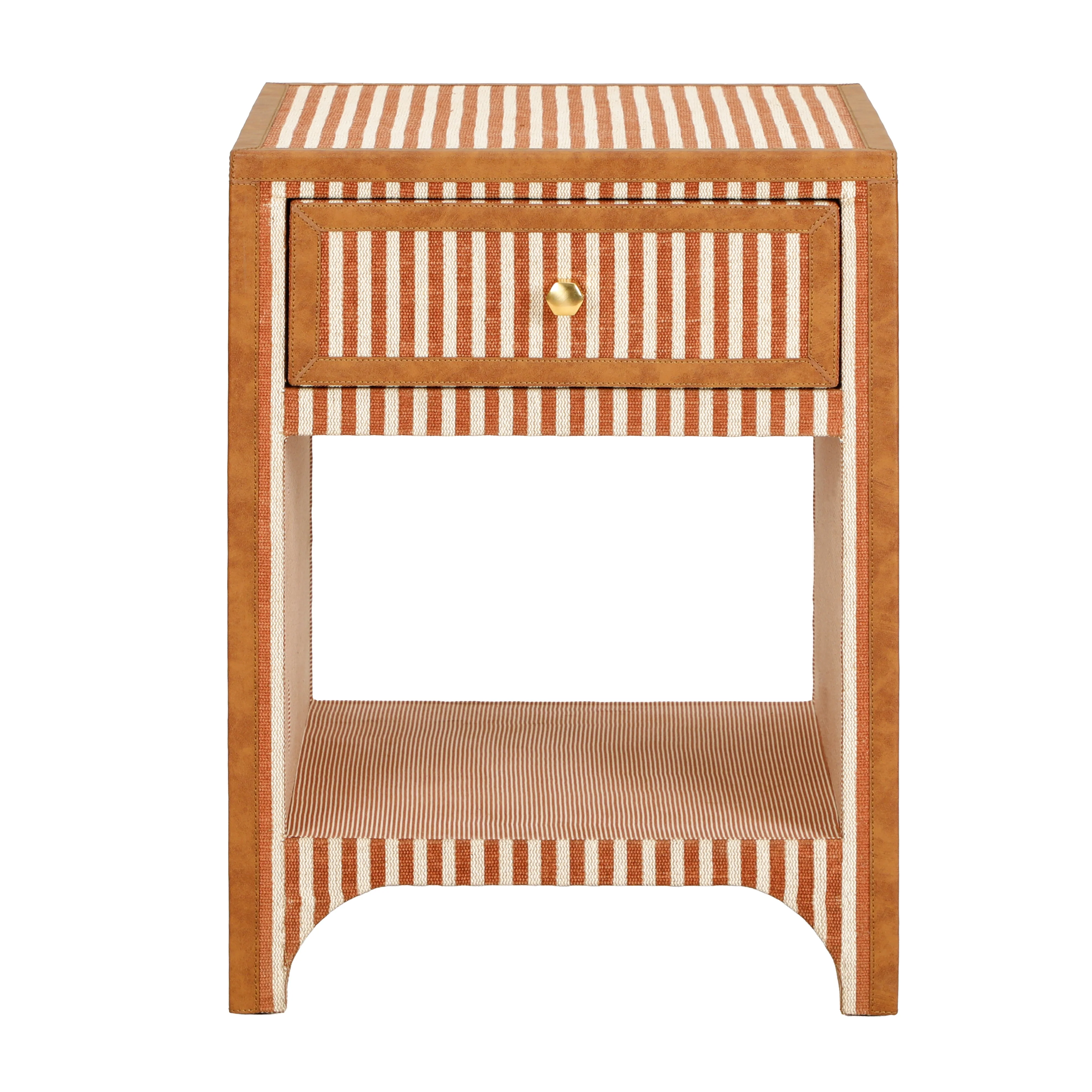 Kora 18" Cotton Jute 1-Drawer Contract-Grade Nightstand - Image 3