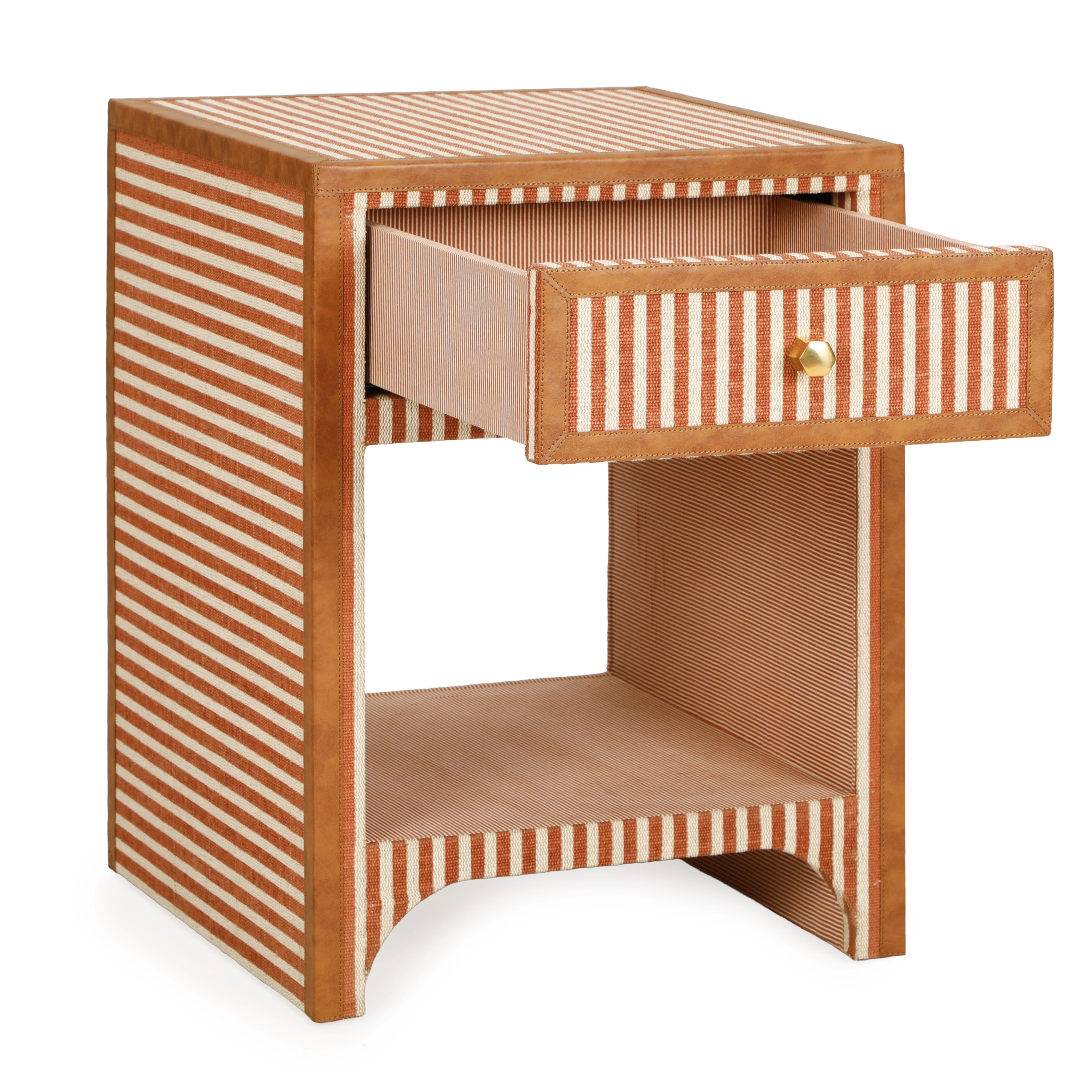 Kora 18" Cotton Jute 1-Drawer Contract-Grade Nightstand - Image 4