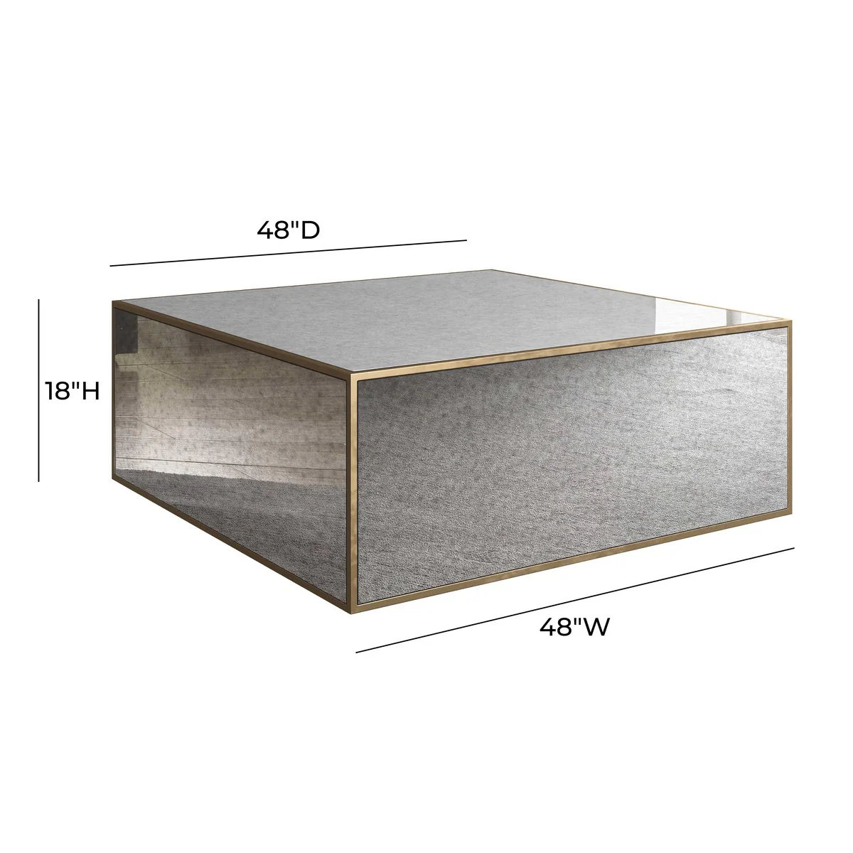 Lana Mirrored Coffee Table (43"-48") - Image 14