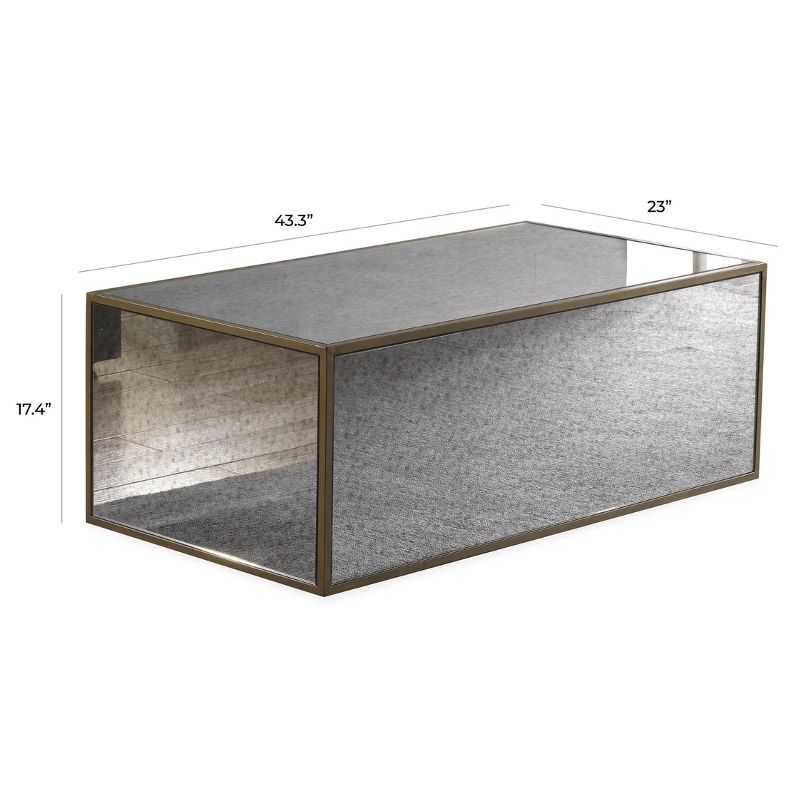 Lana Mirrored Coffee Table (43"-48") - Image 9