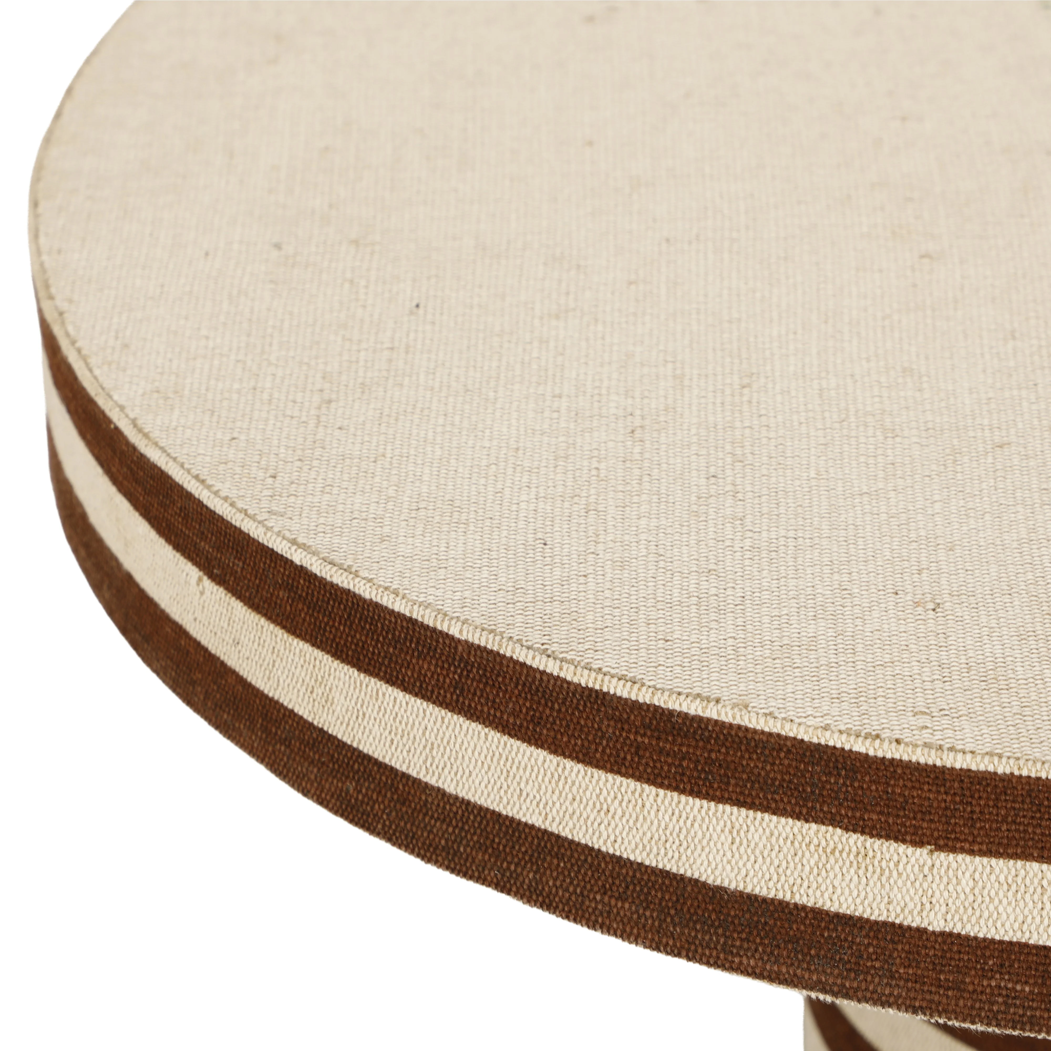 Lyra 30" Natural Striped Cotton Jute Contract-Grade Coffee Table - Image 6