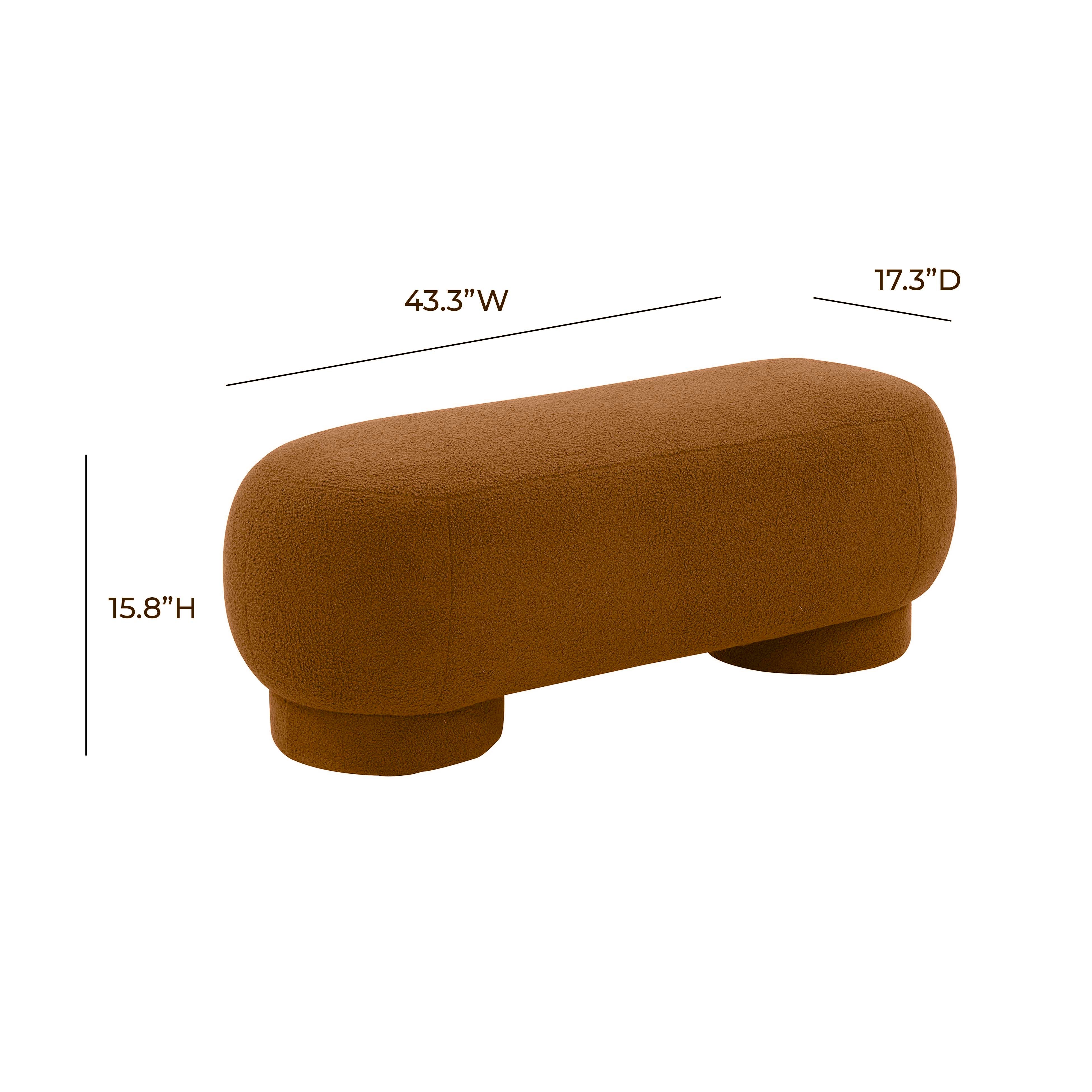 Mara 43" Performance Vegan Shearling Ottoman - Image 6