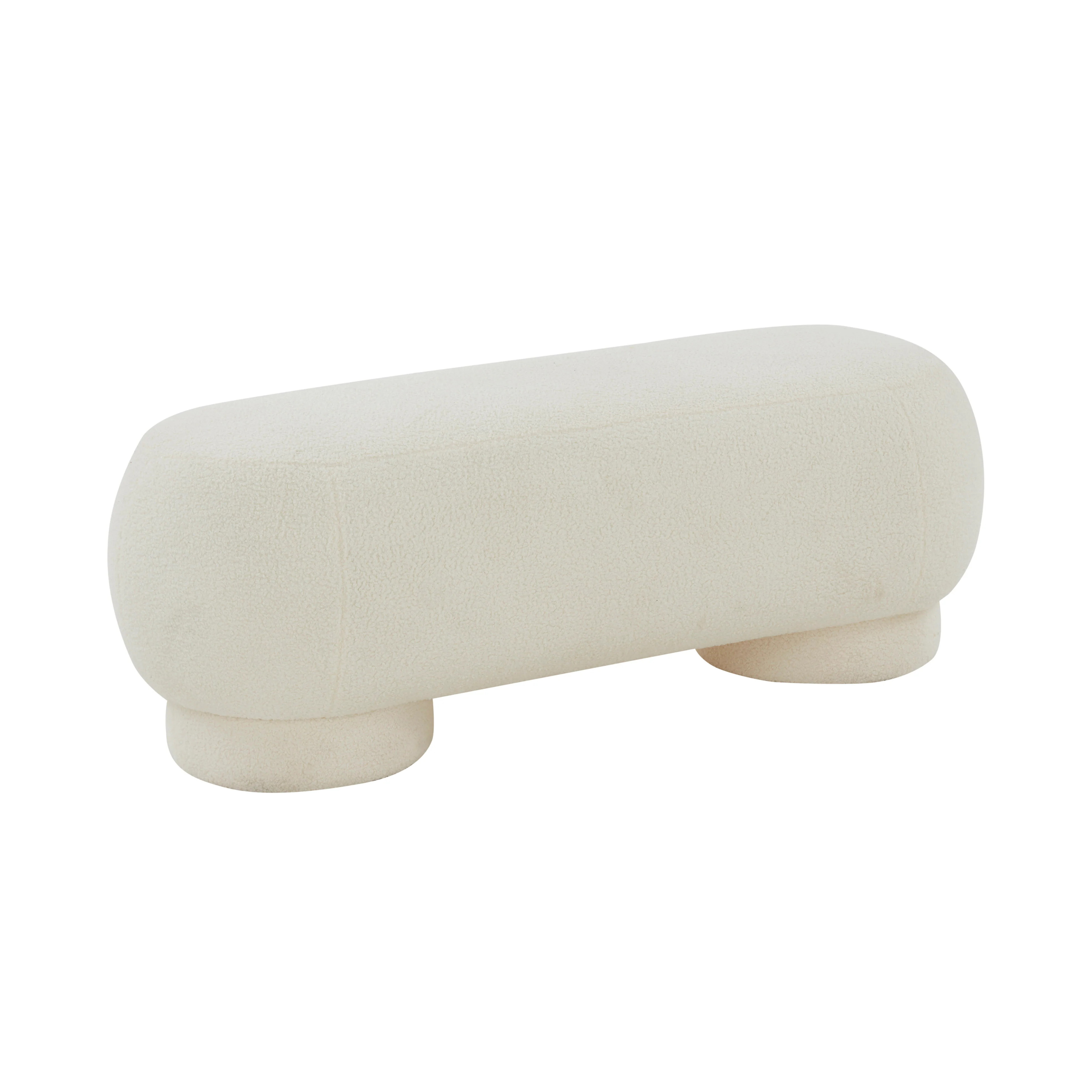 Mara 43" Performance Vegan Shearling Ottoman - Image 7
