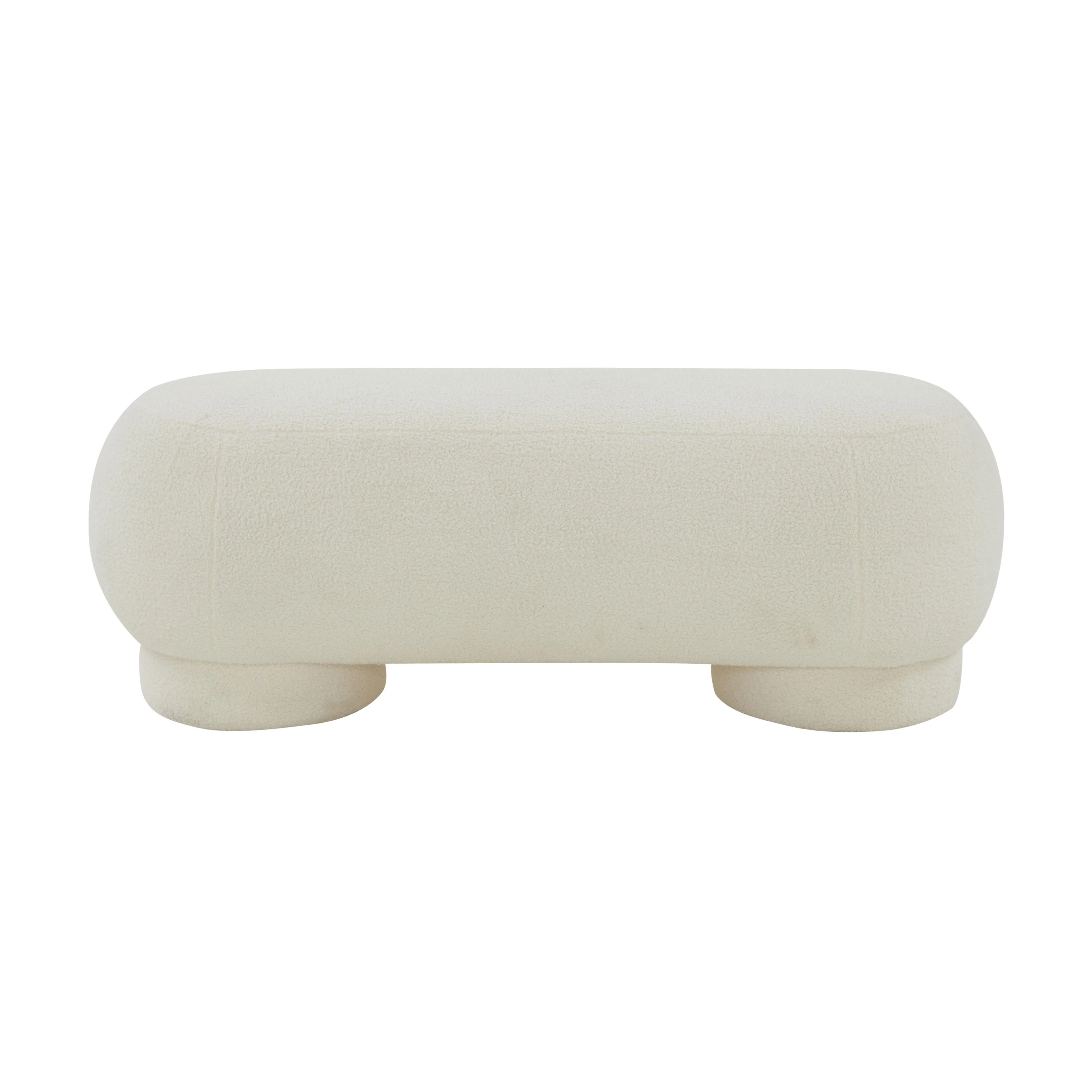 Mara 43" Performance Vegan Shearling Ottoman - Image 9