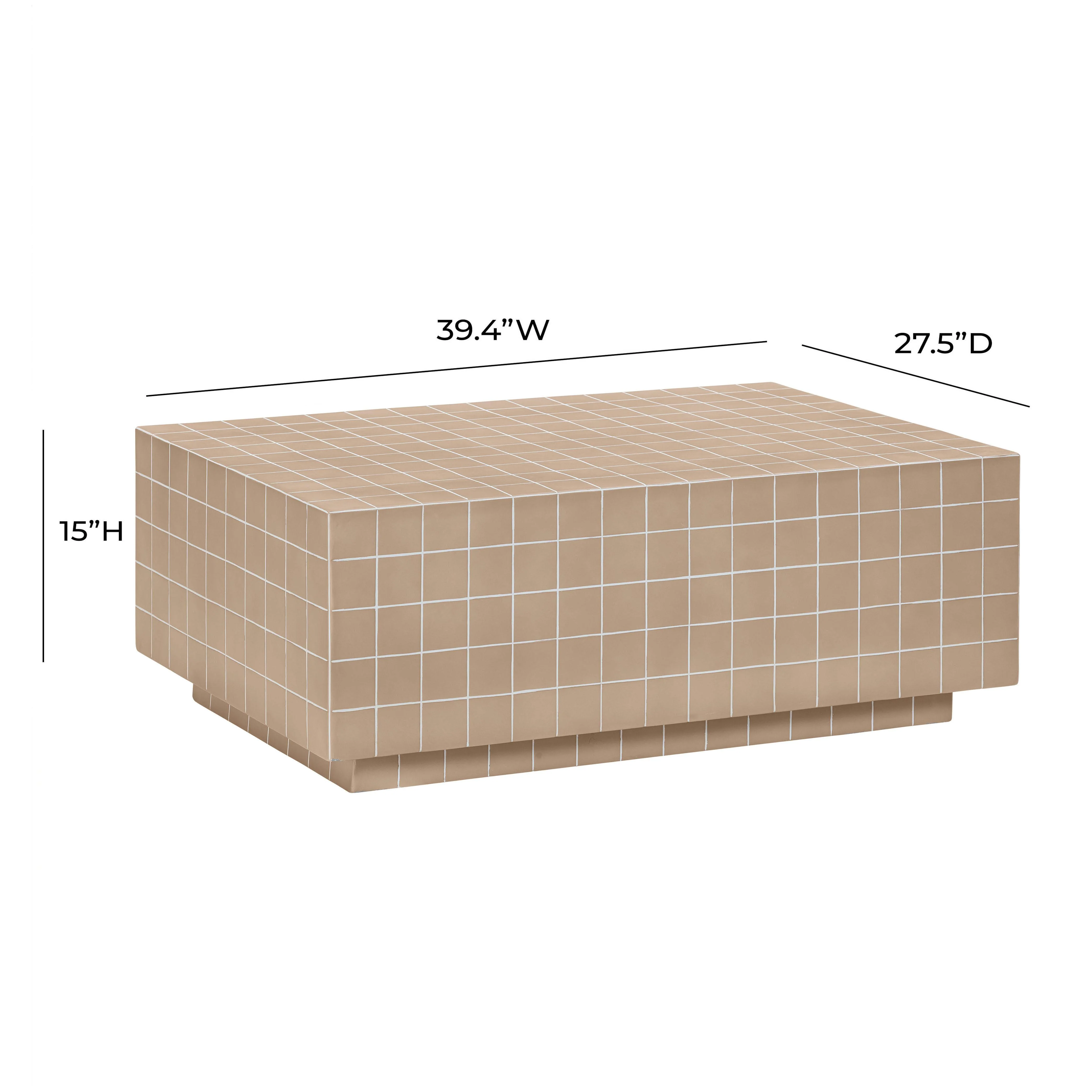 Mixie 39" Tile Indoor/Outdoor Coffee Table - Image 7