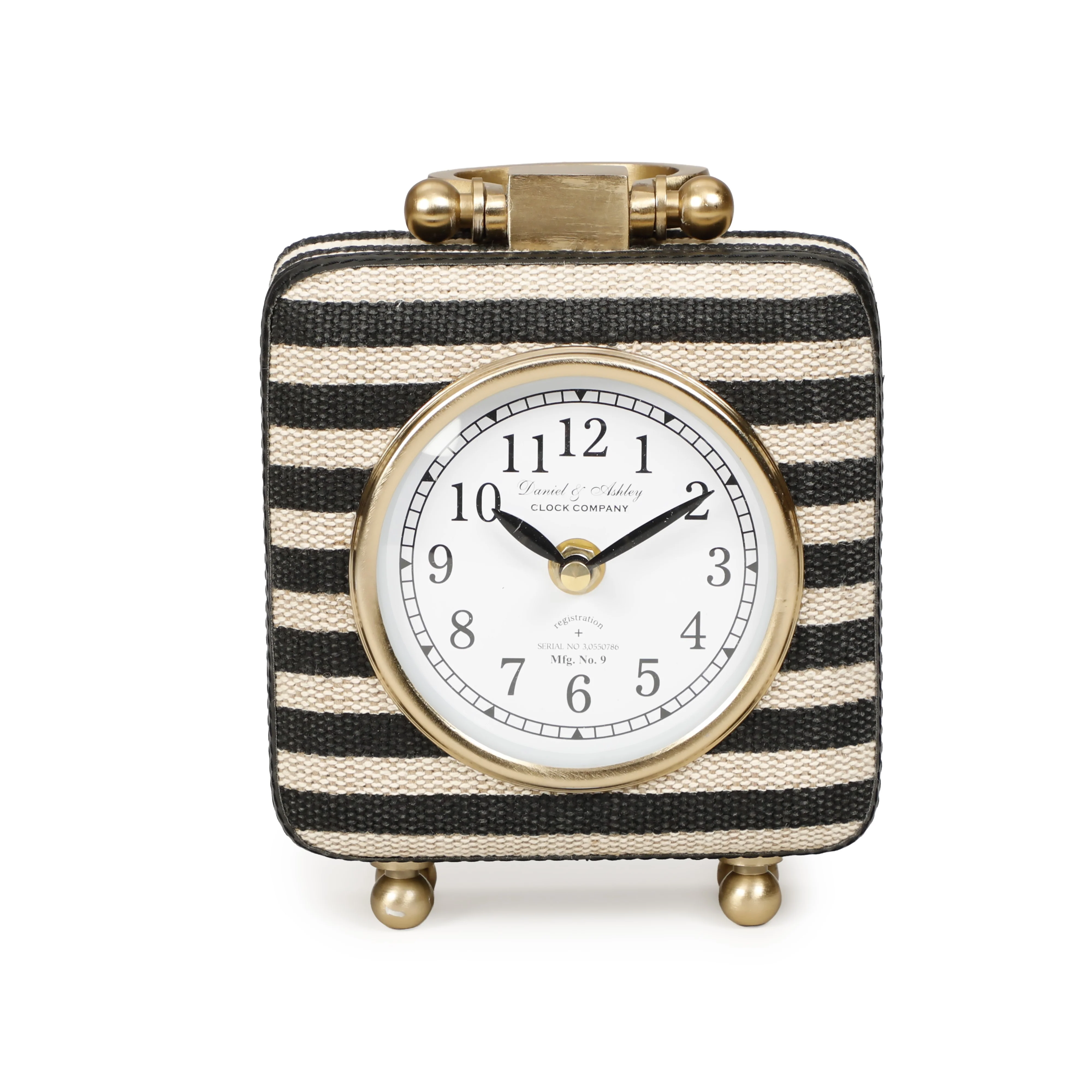 Mona Black Striped Contract-Grade Standing Accent Clock - Image 3