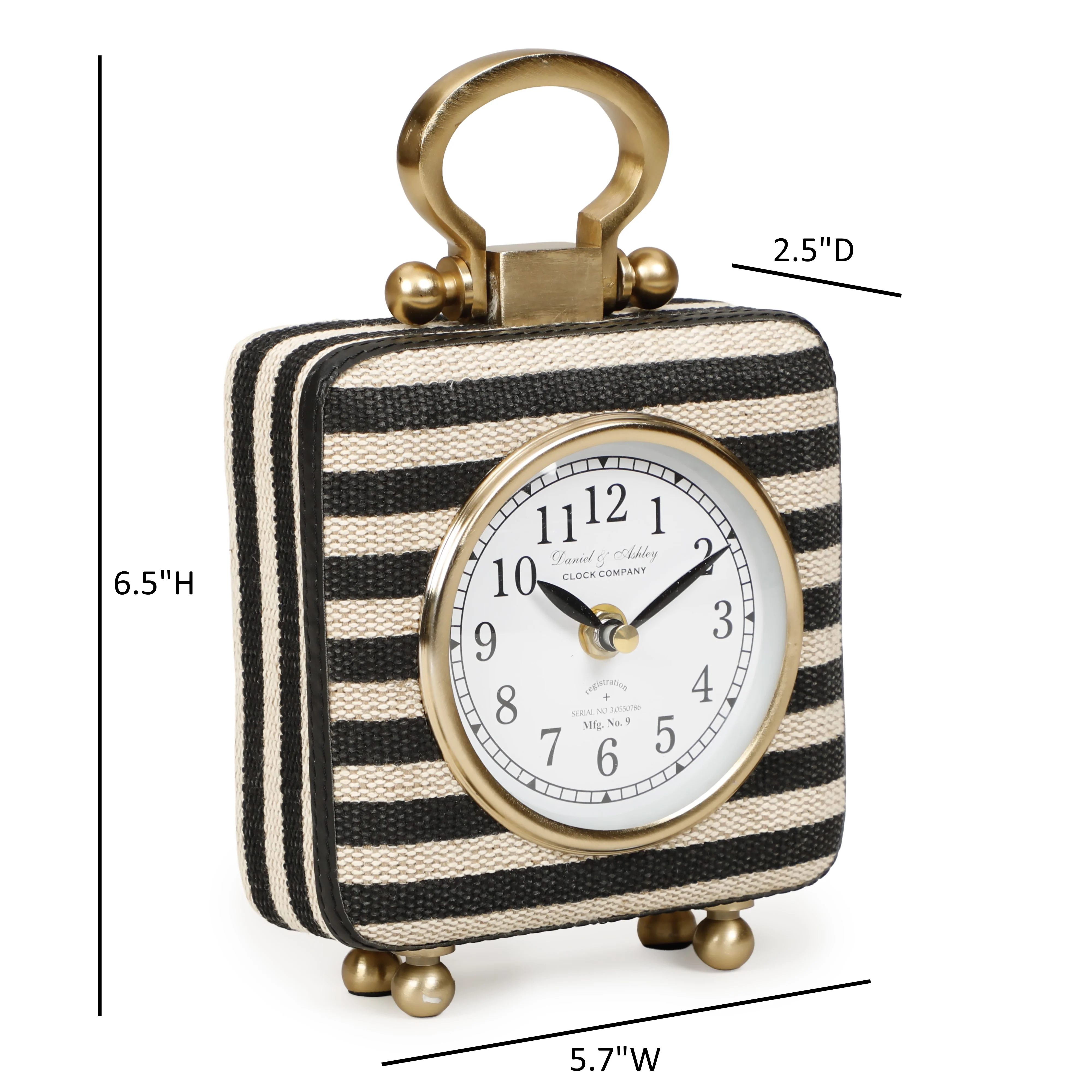 Mona Black Striped Contract-Grade Standing Accent Clock - Image 9