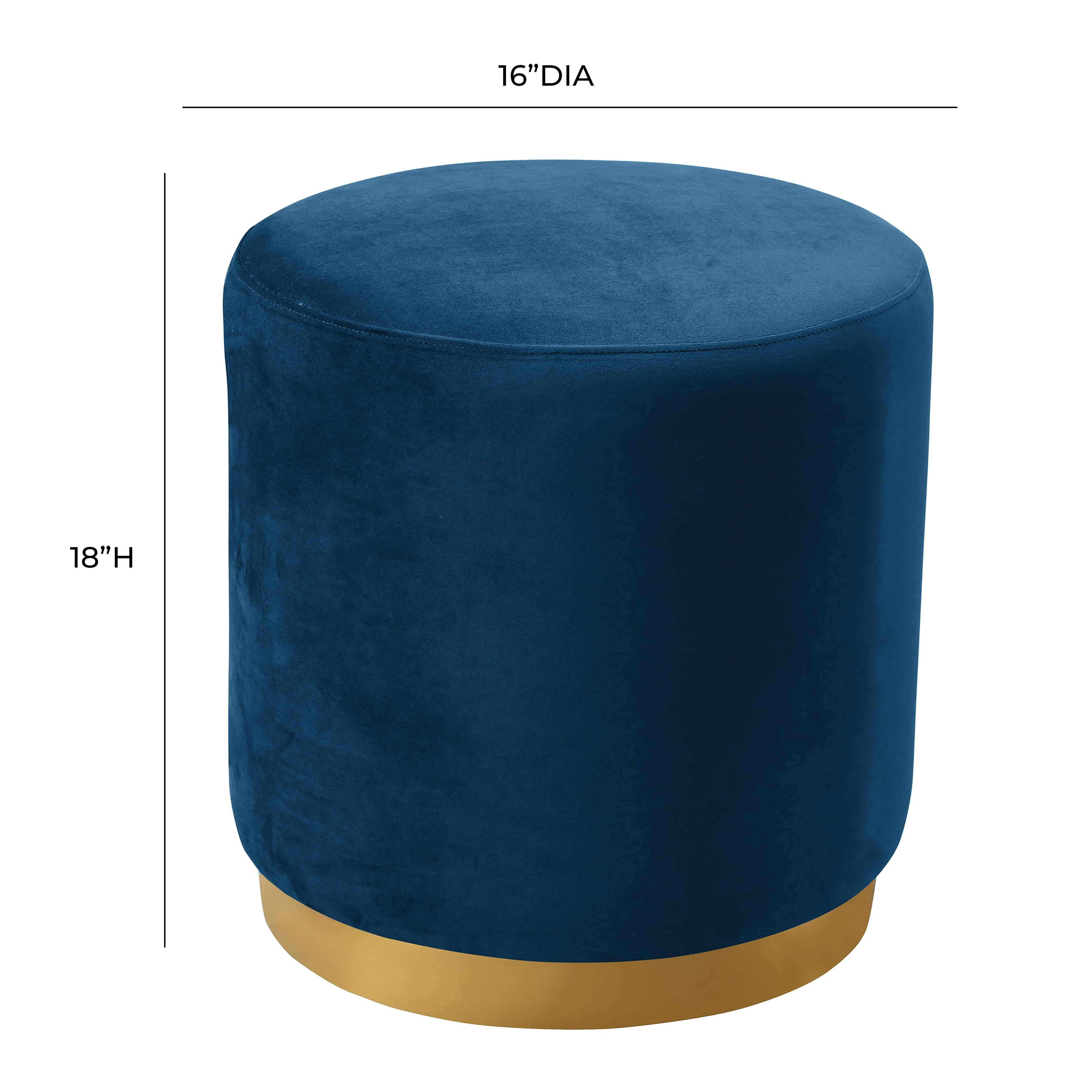 Opal Performance Velvet Ottoman - Image 18