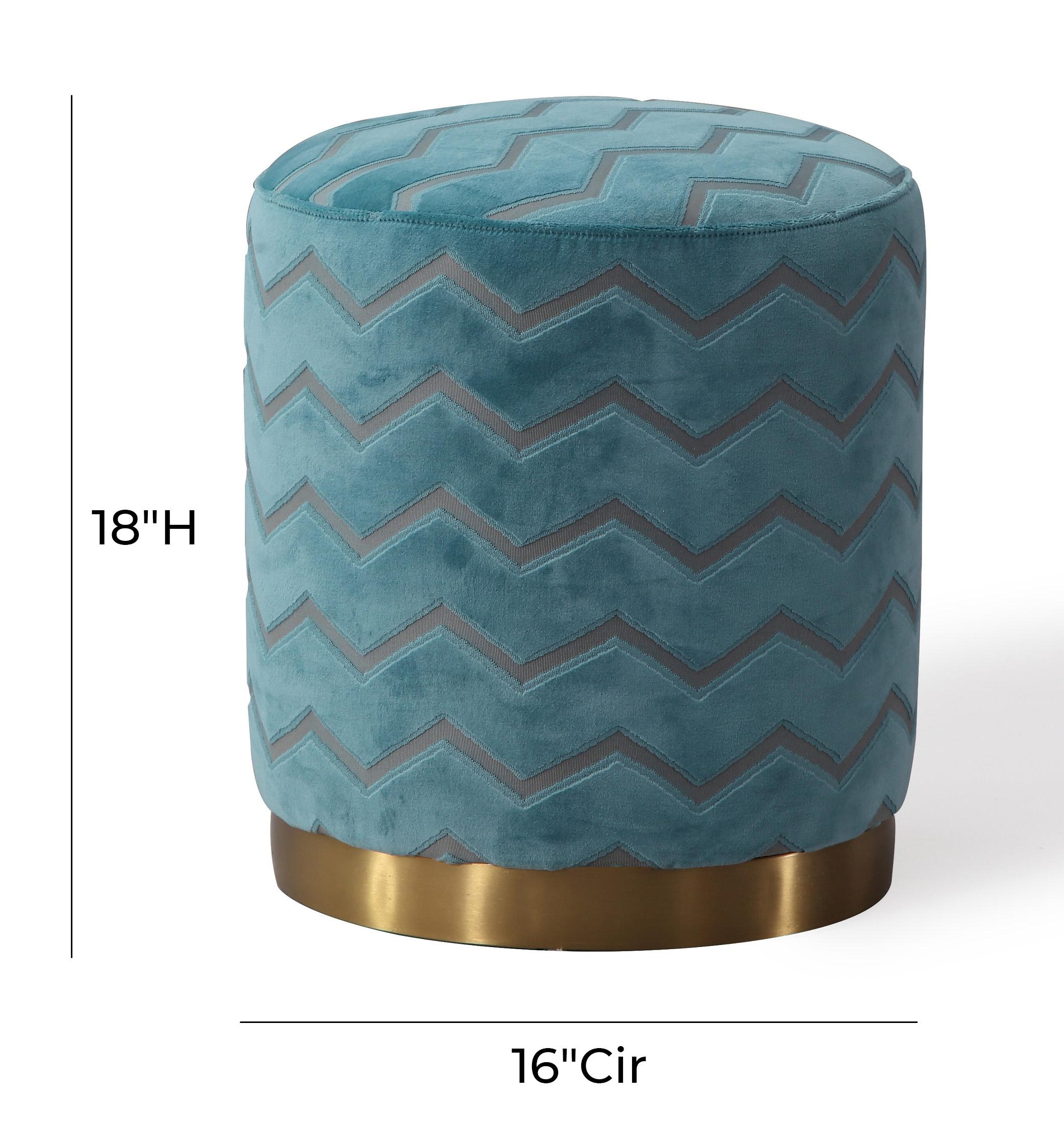 Opal Performance Velvet Ottoman - Image 22
